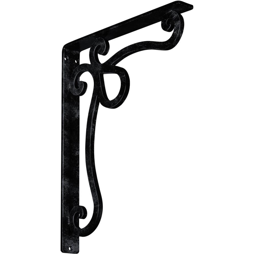 Ekena Millwork BKTM01X12X15SOLAPW Orleans 12-in x 1.5-in x 15-in Gray Wrought iron Mounting bracket