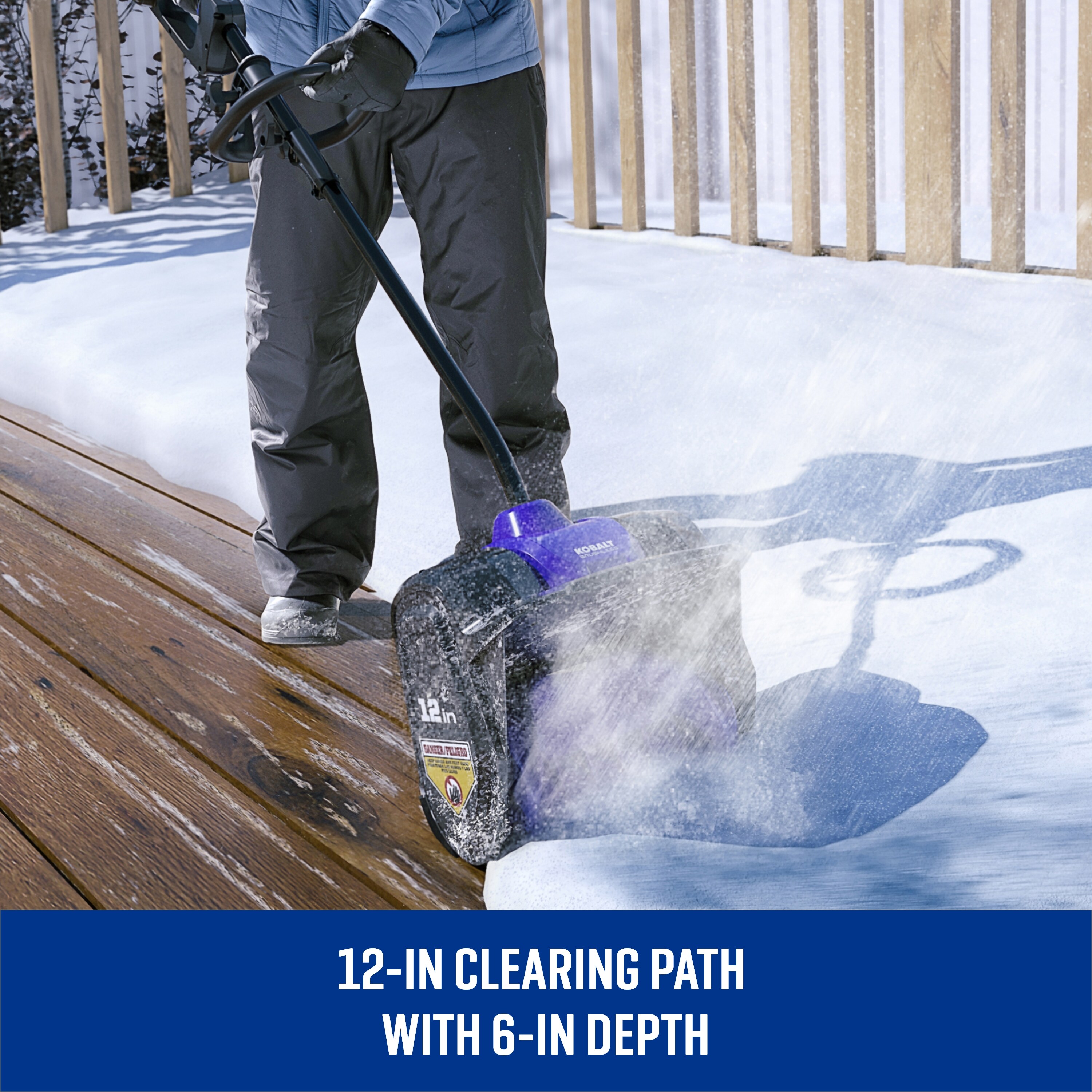 Kobalt 80-volt 12-Inches Single-stage Push Battery Powered snow shovel 2 Ah (Battery Included) (Charger Included)