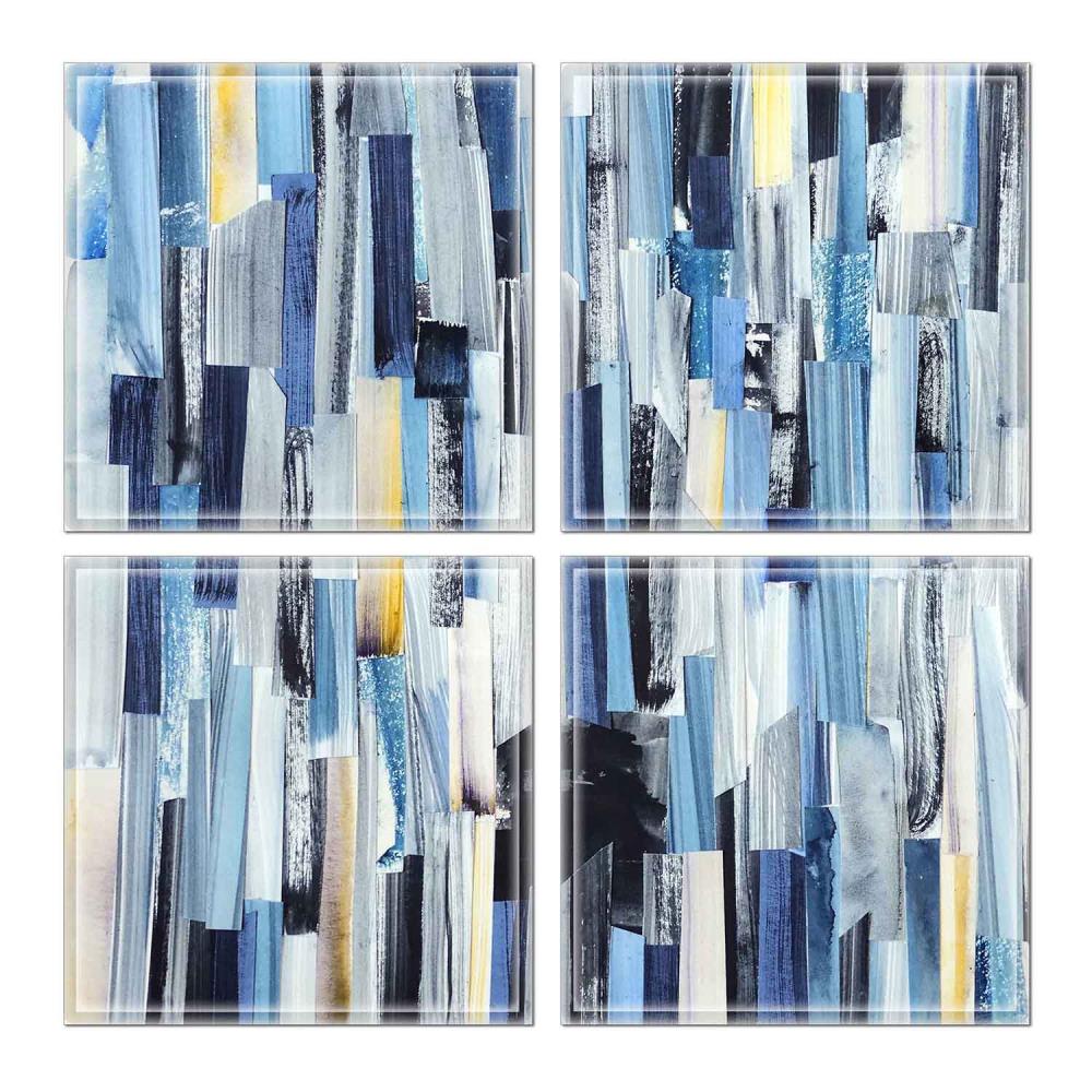 Instant Mosaic 8810103 Upscale Designs 32-Pack Multicolor 6-in x 6-in Glossy Glass Random Wall Tile