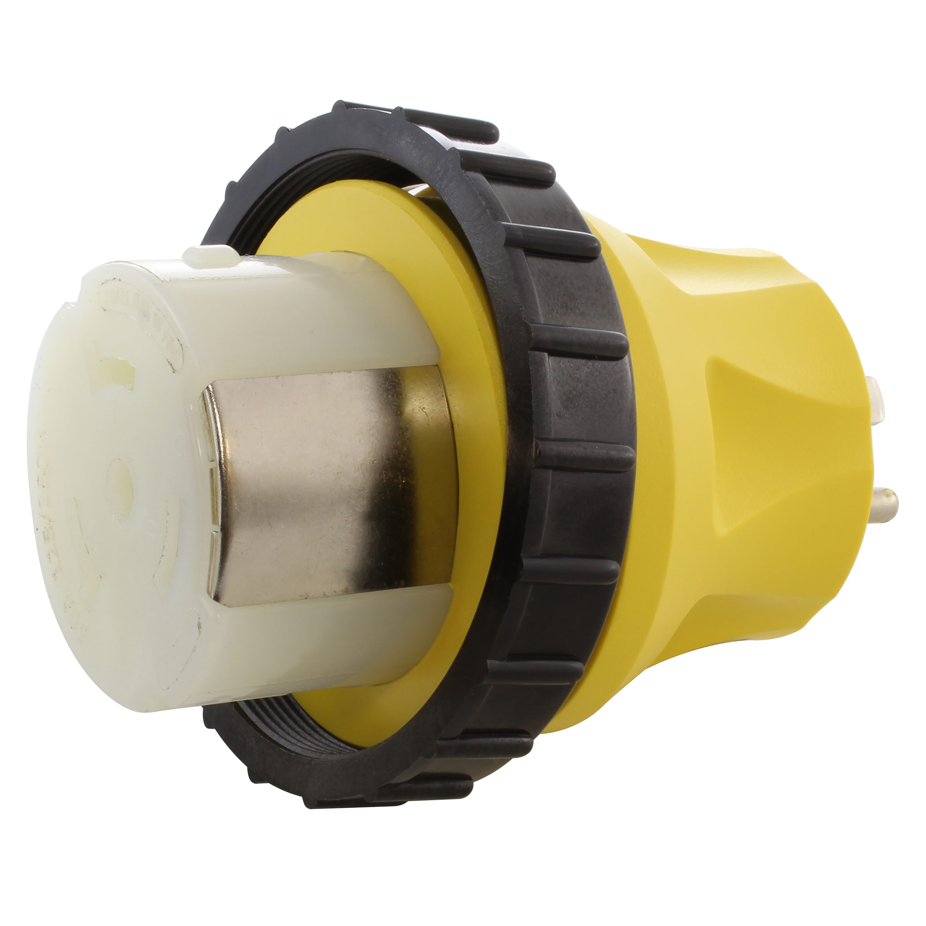 AC WORKS RV515SS2 NEMA 5-15P to NEMA SS2-50R 15 -Amp 3-wire to 4-wire grounding Single to single Yellow Basic Compact Adapter