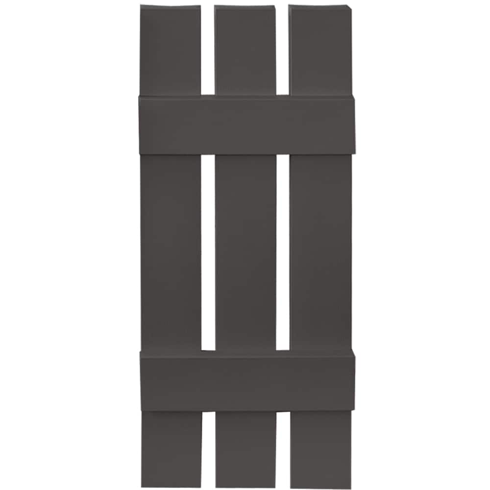 Vantage V5371231018 11.875-in W x 31-in H Charcoal Board and batten Spaced Exterior Shutters ( 1 -Pack )