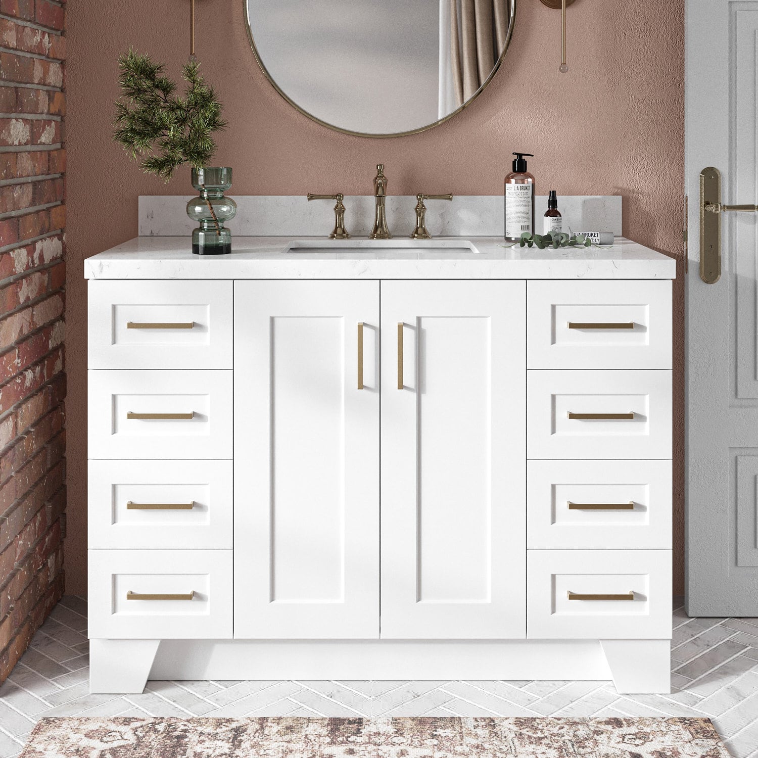 ARIEL Q048S-BC-WHT vanities - View #2