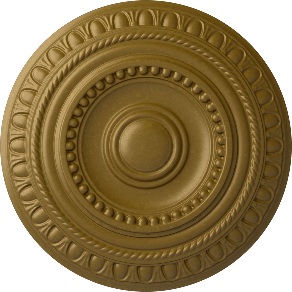 Ekena Millwork CM15ARGLS Artis 15.75-in W x 15.75-in L Painted Gold Polyurethane Whole Ceiling Medallion