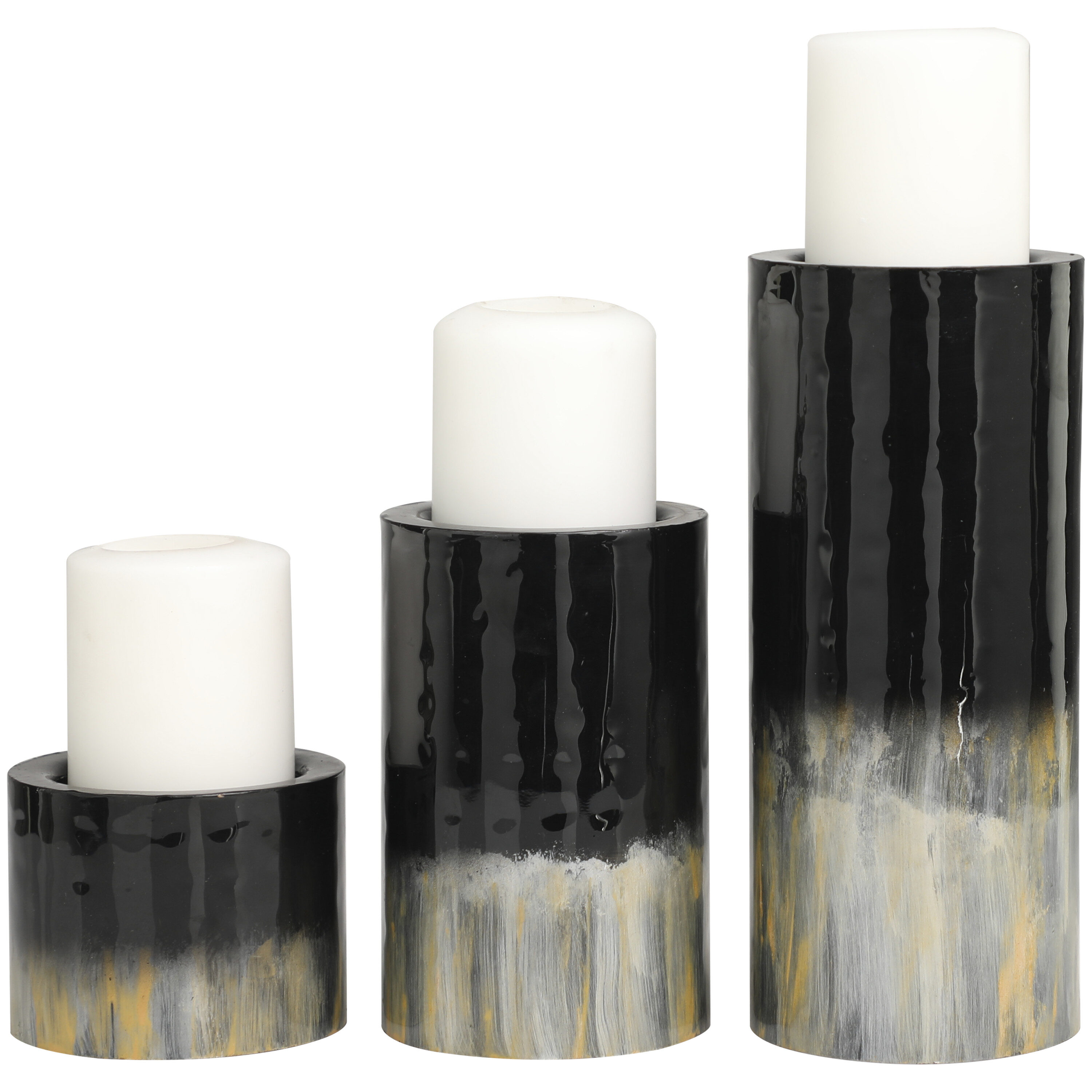 Grayson Lane 820433 3 Candle Metal Pillar Candle Holder
