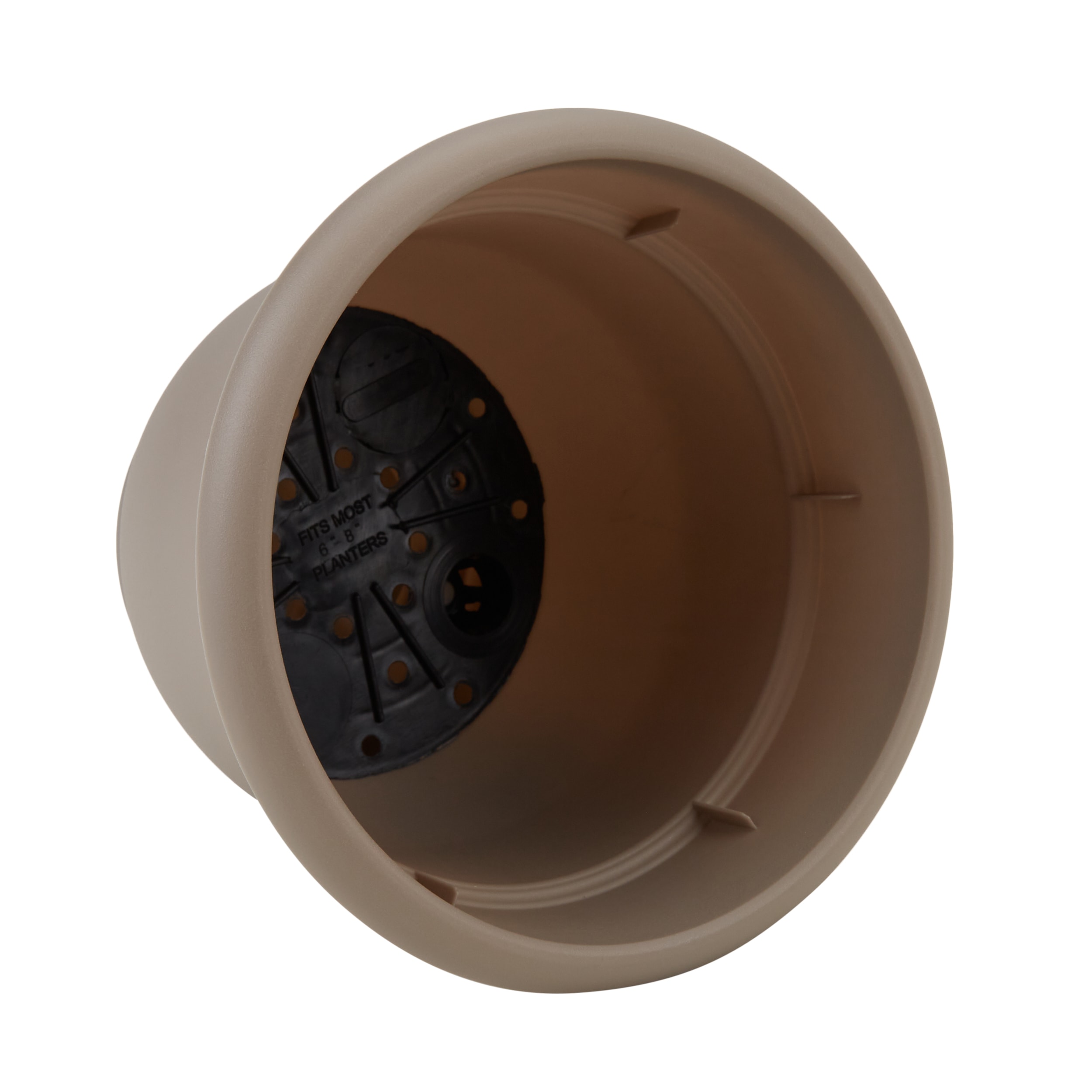 Pebble Stone Beige 6.5" Self-Watering Round Planter for Indoor & Outdoor