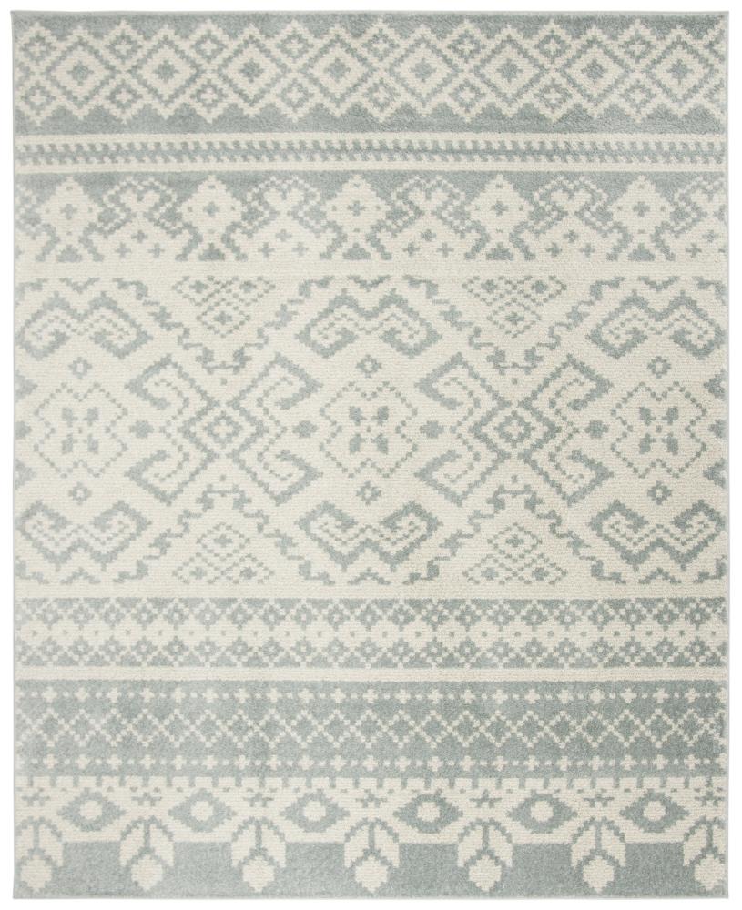 Safavieh ADR107T-9 Adirondack Taos 9 x 12 (ft) Loomed Polypropylene Slate/Ivory Rectangular Indoor Lodge Area rug