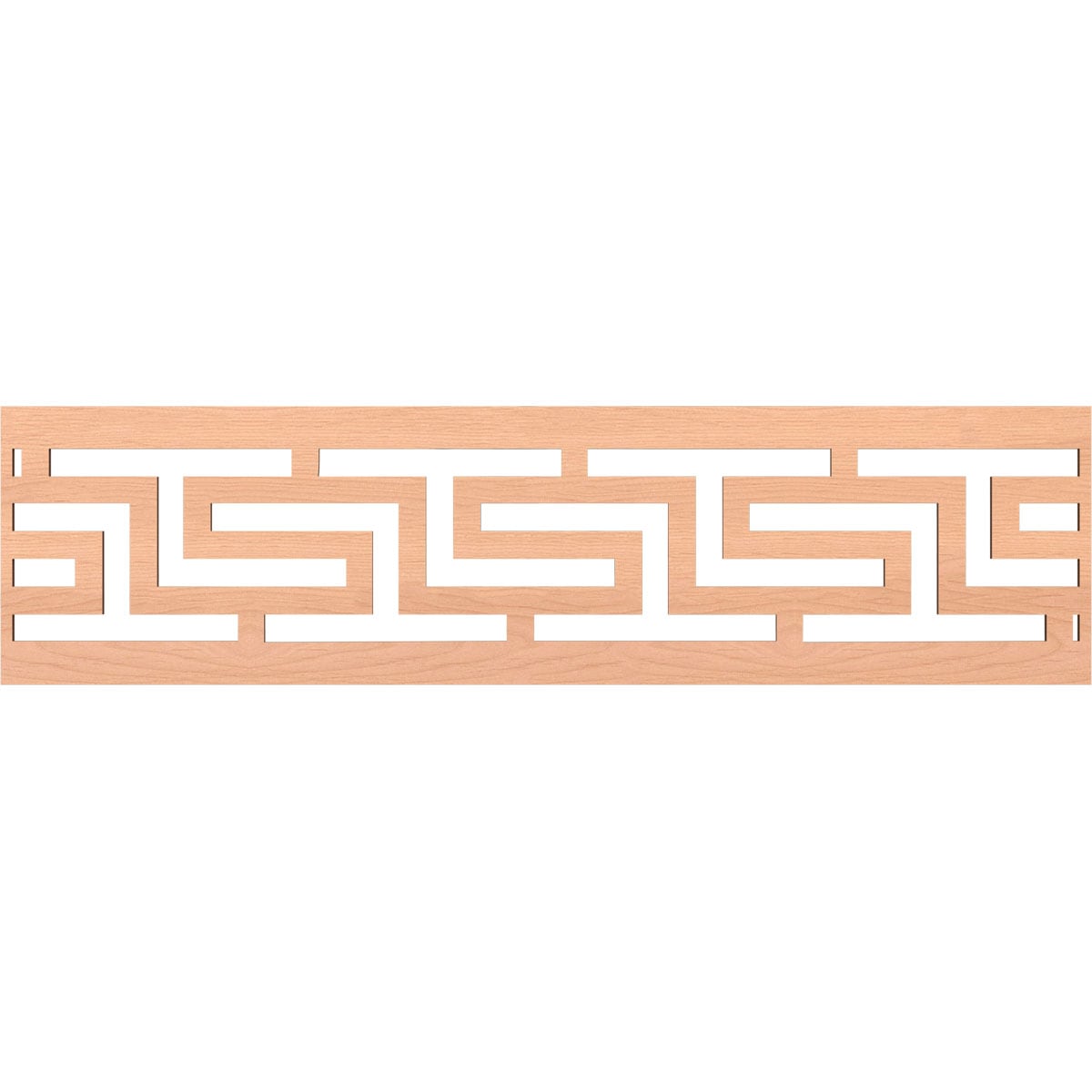Ekena Millwork MLDA12X47TULAL Tulum Fretwork Flat Trim 12-in x 3.92-ft Alder Brown Unfinished 2155954 Pierced Wall Panel Moulding