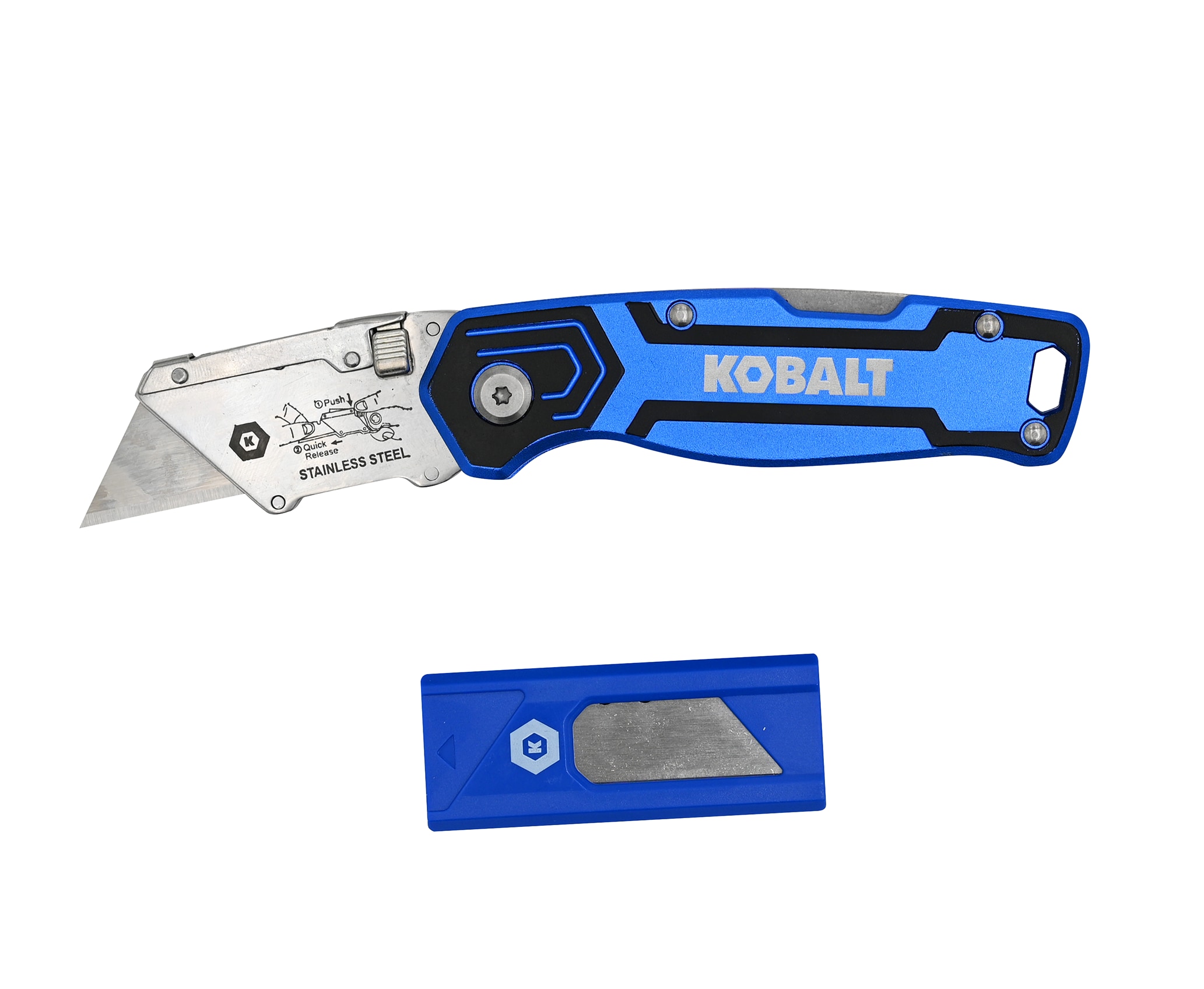 Lockback 11-Blade Folding Utility Knife | - Kobalt 55915
