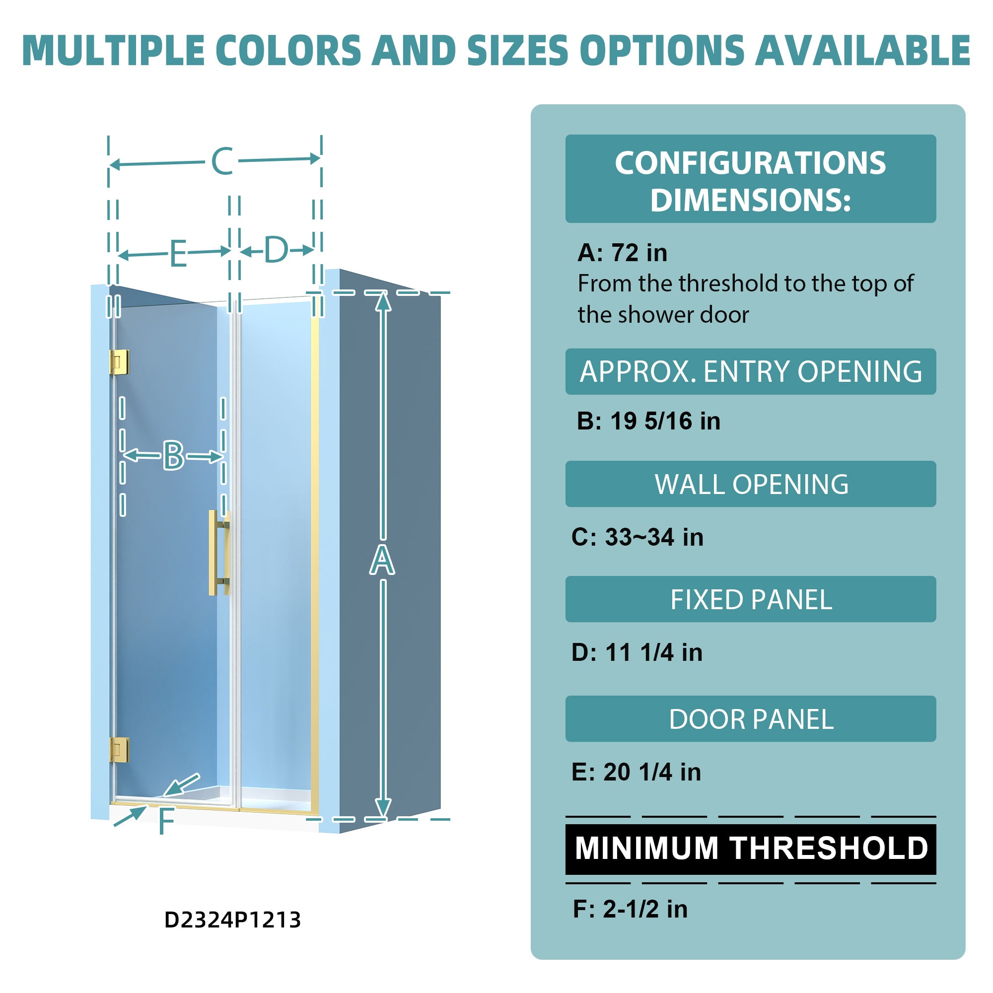 Forclover FLW-DP34BG Shower-Doors - View #4