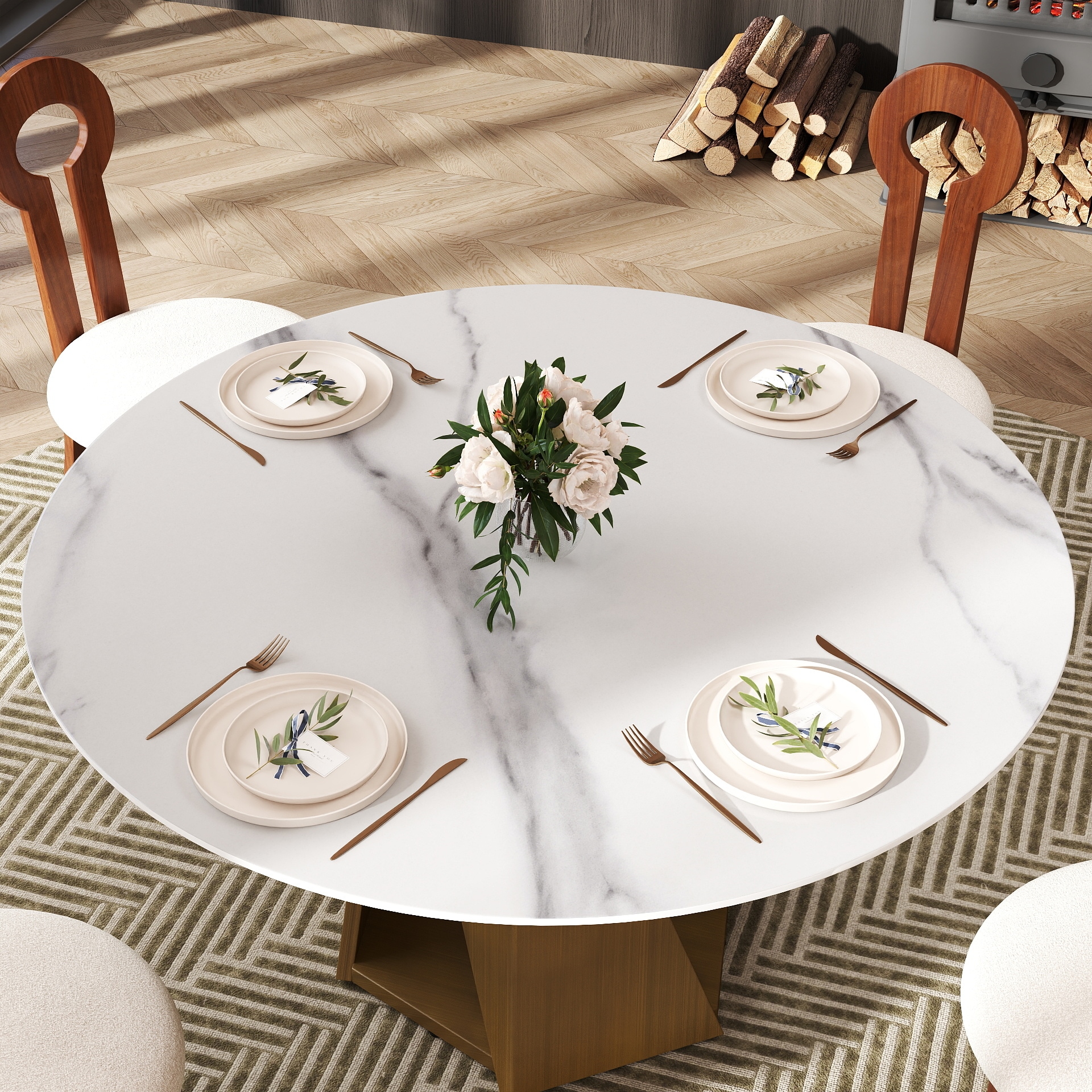 BuotiqHom DH-AT-135W-9C Dining-Tables - View #4