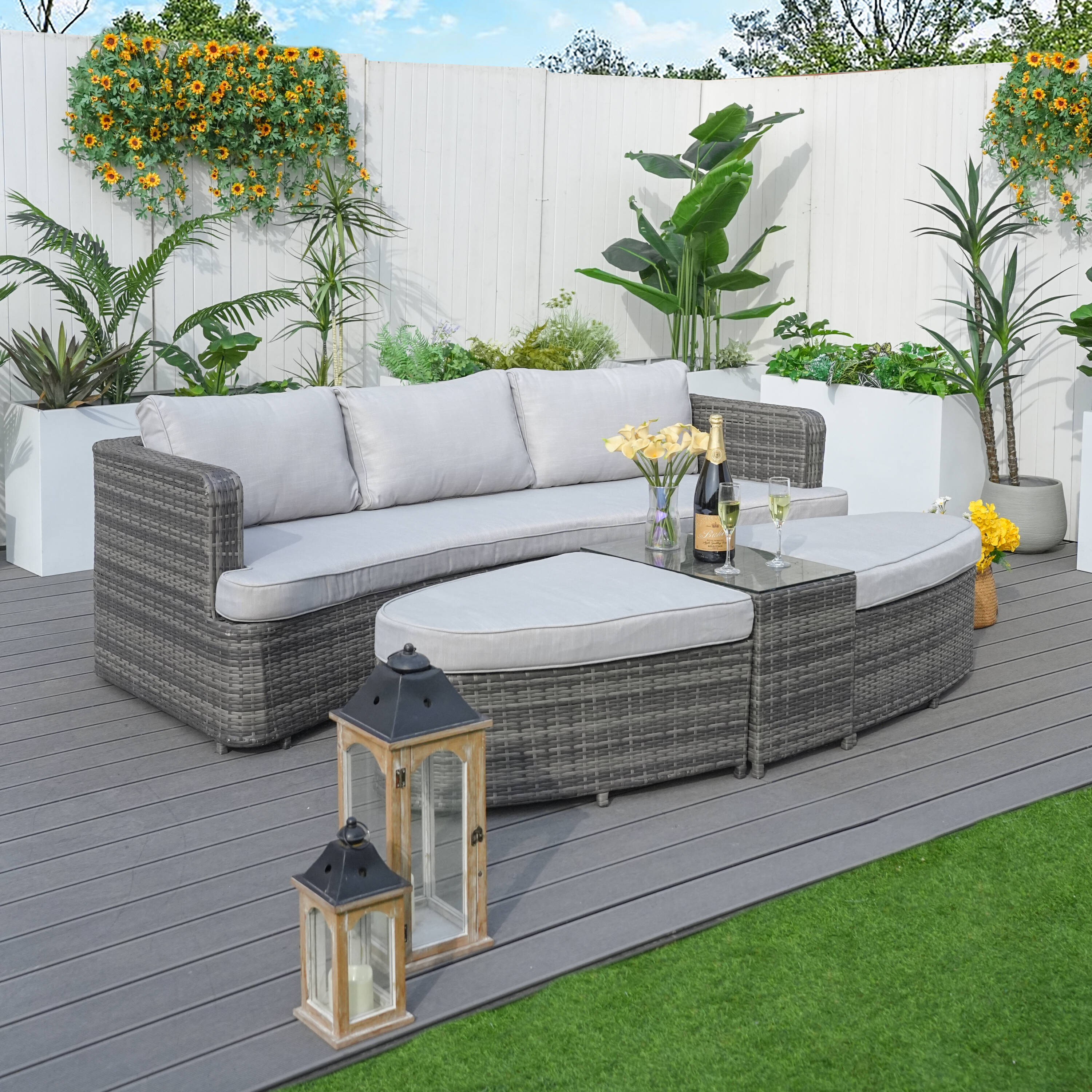 Direct Wicker DWL-N1202-GR Patio-Conversation-Sets - View #2