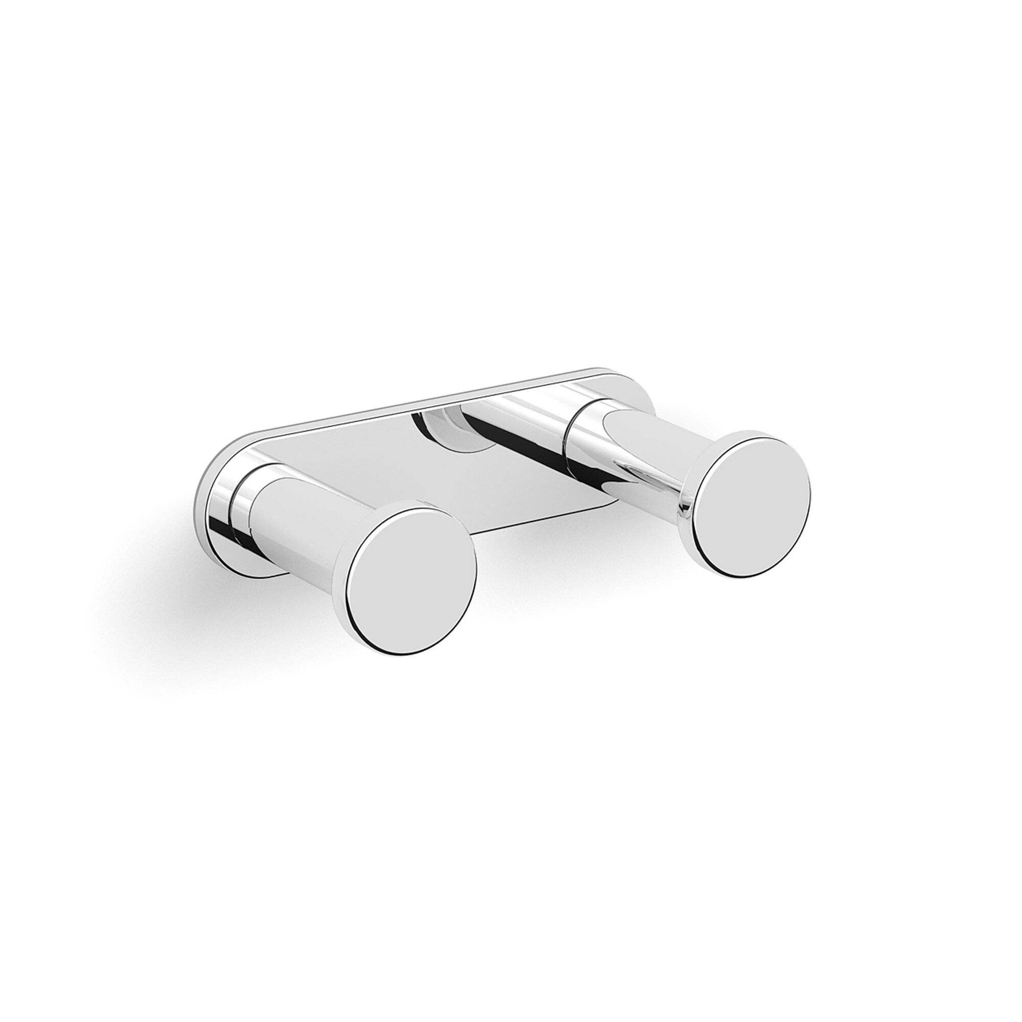 WS Bath Collections ICE WSBC 29007 CR Ice Polished Chrome Double -Hook Wall mount Towel Hook