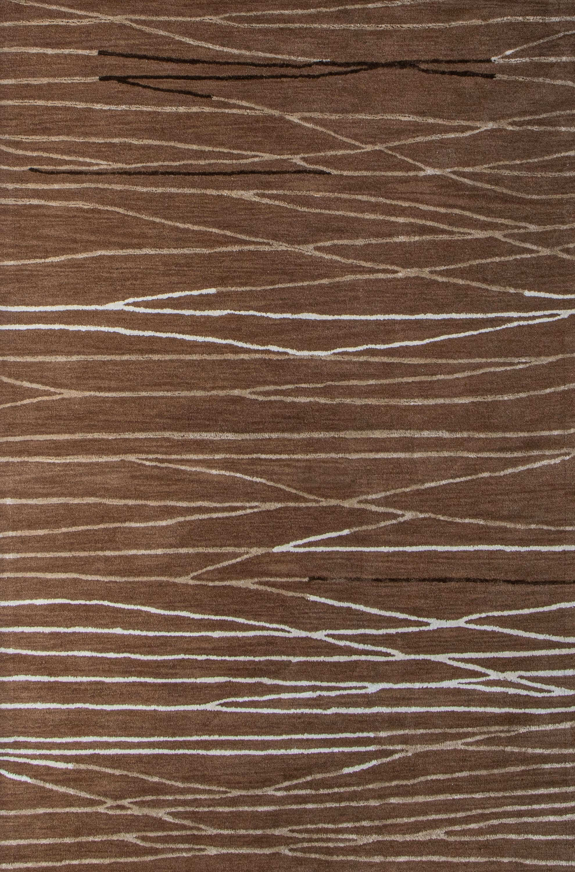 Bashian 649652325118 Greenwich 9 x 12 (ft) Wool Cinnamon Rectangular Indoor Abstract Area rug