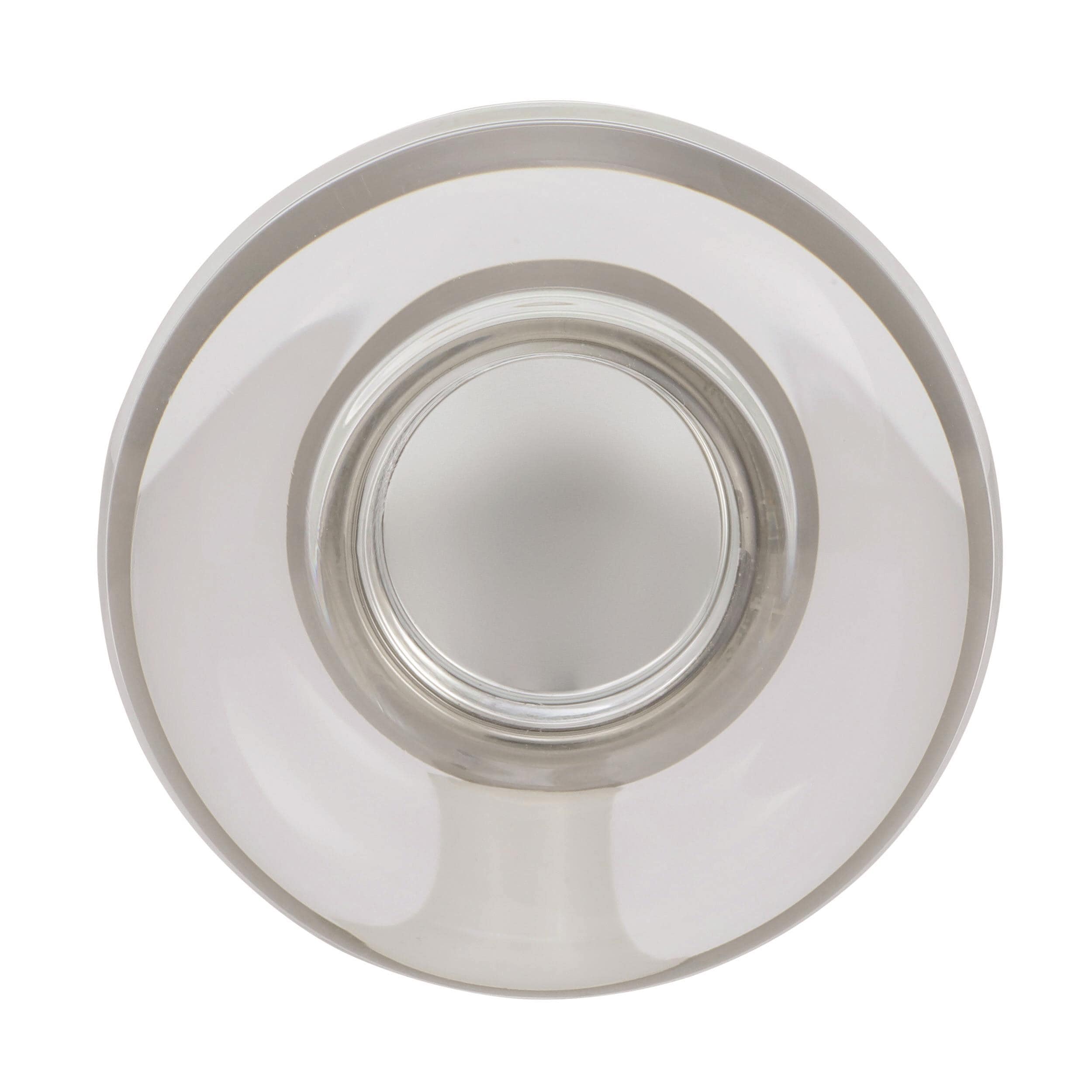 Clear and Brushed Nickel Round Cabinet Knob with Mounting Hardware