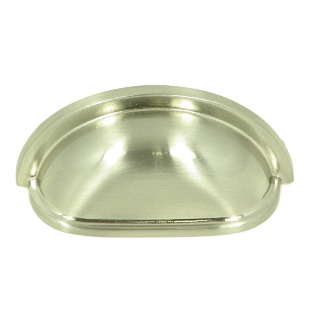 Stone Mill Hardware CP1499-SN 3-in , 76mm Center to Center Satin nickel Oval Cup