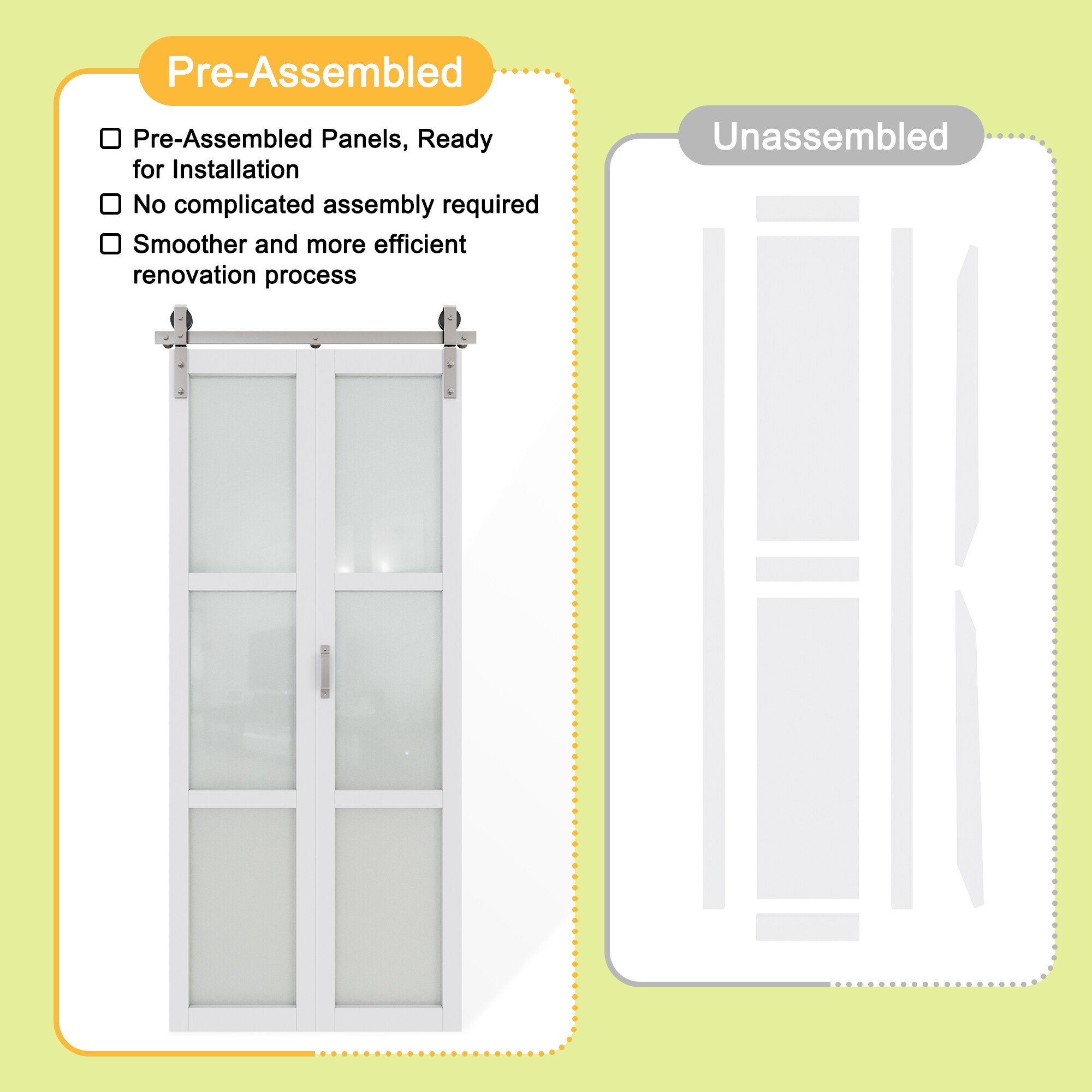 JUJUBON IN-BDBF-BL-3GDN-72 Barn-Doors - View #6