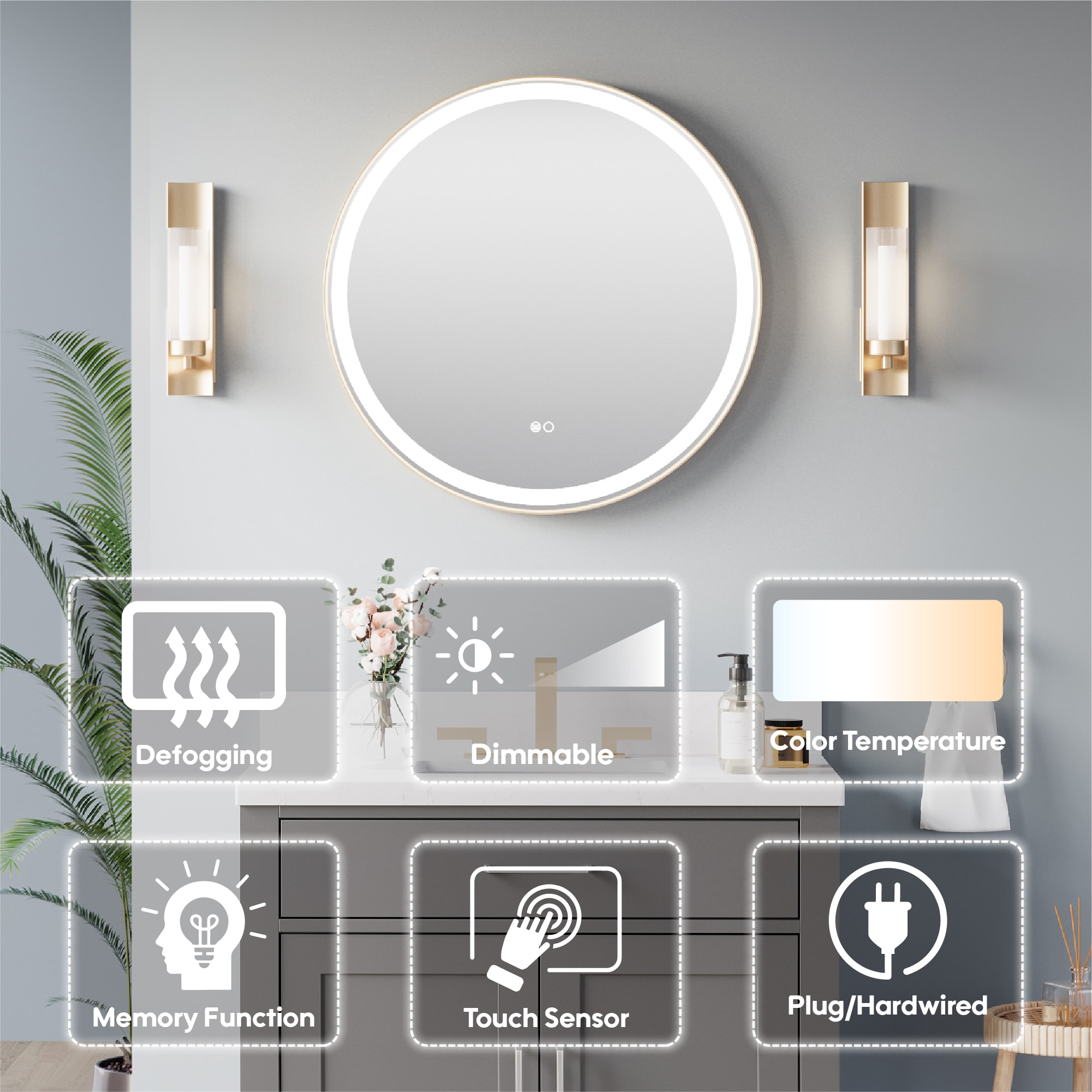 CALVON RC9-2828BG Framed-Bath-Mirrors - View #7