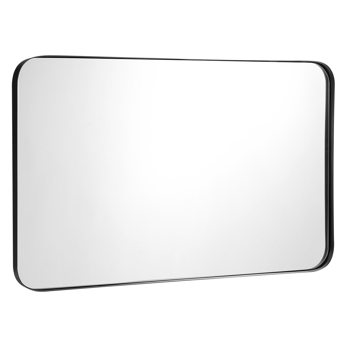 WELLFOR OUG67282BK 32-Inches x 20-Inches Framed Rectangle Bathroom Vanity Mirror ( Black )