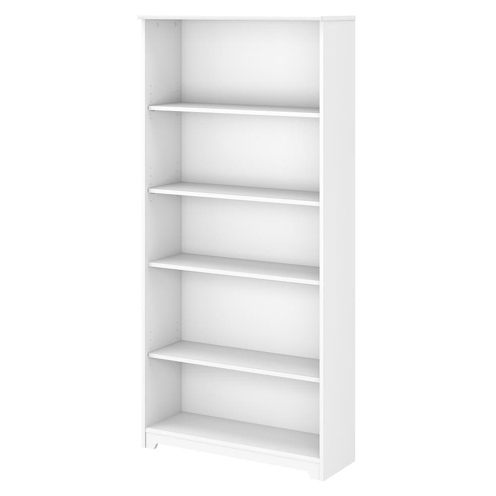 Bush Furniture Cabot White 5 Shelf, How To Put Together A 5 Shelf Bookcase