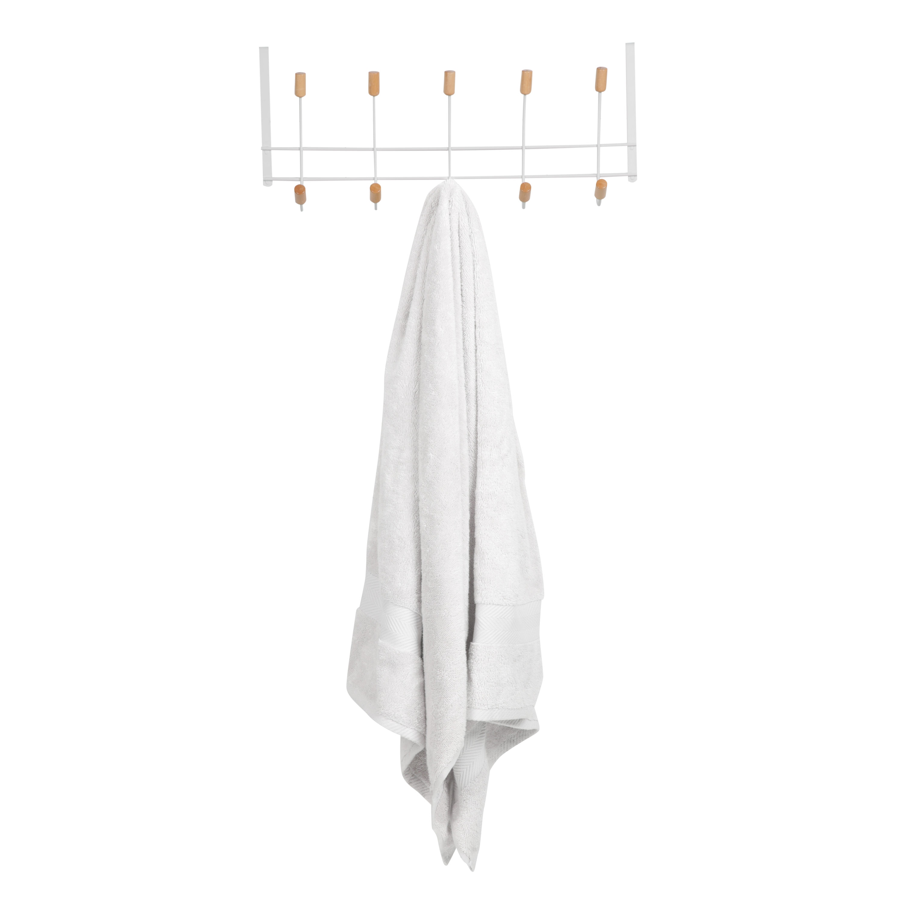 Simplify 27226-WHITE White Over-the-door Bath Hook (5-lb Capacity)