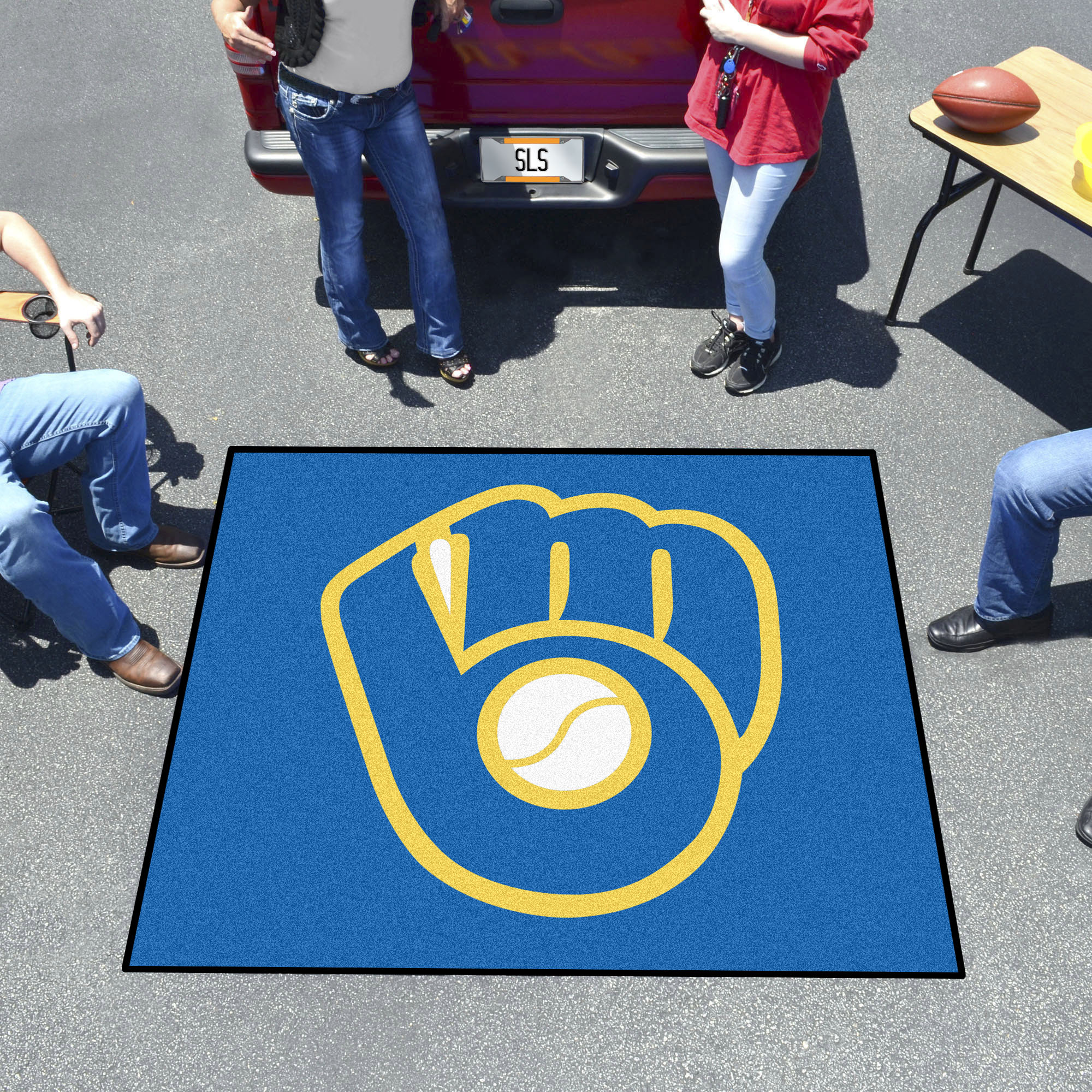 FANMATS MLB Tailgater Mat 5 X 6 Blue Indoor Solid Area Rug At Lowes.com