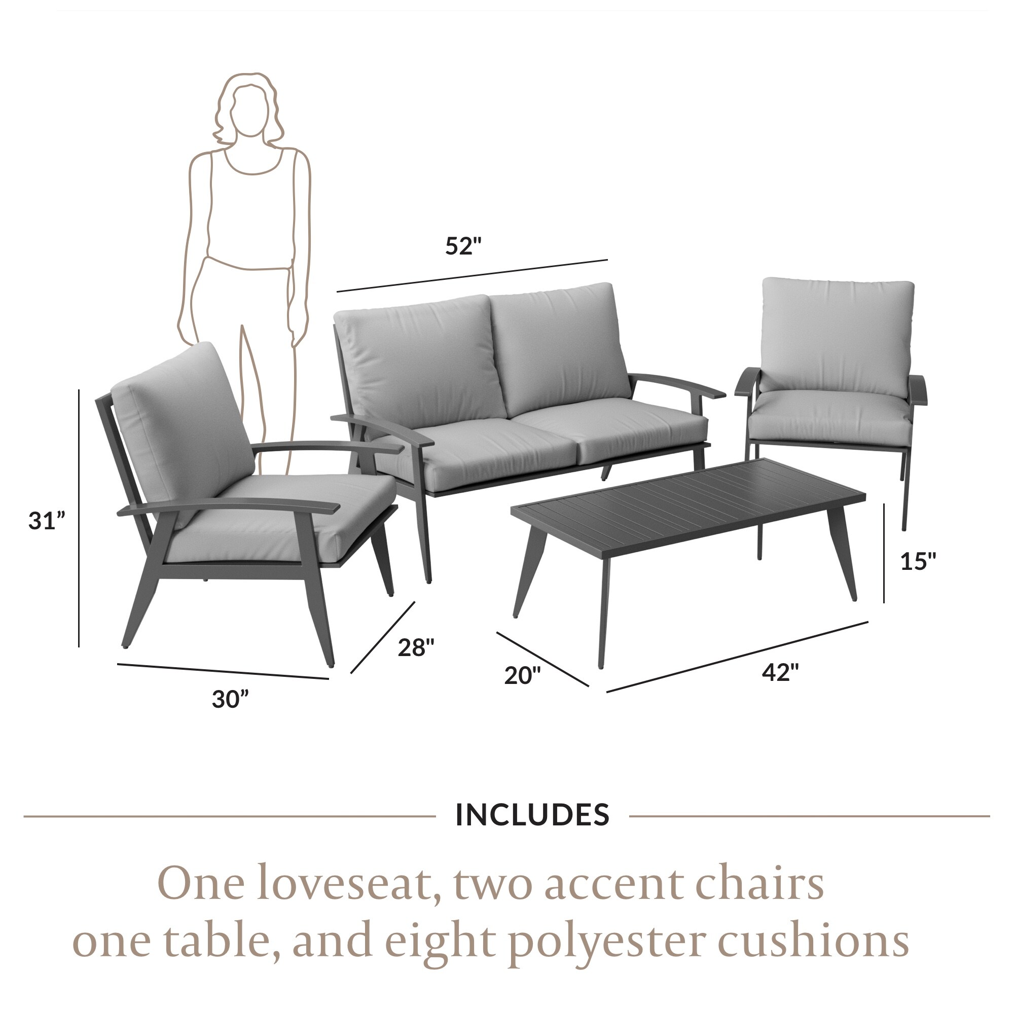 New Heights BS0003OCS04SC Patio-Conversation-Sets - View #3
