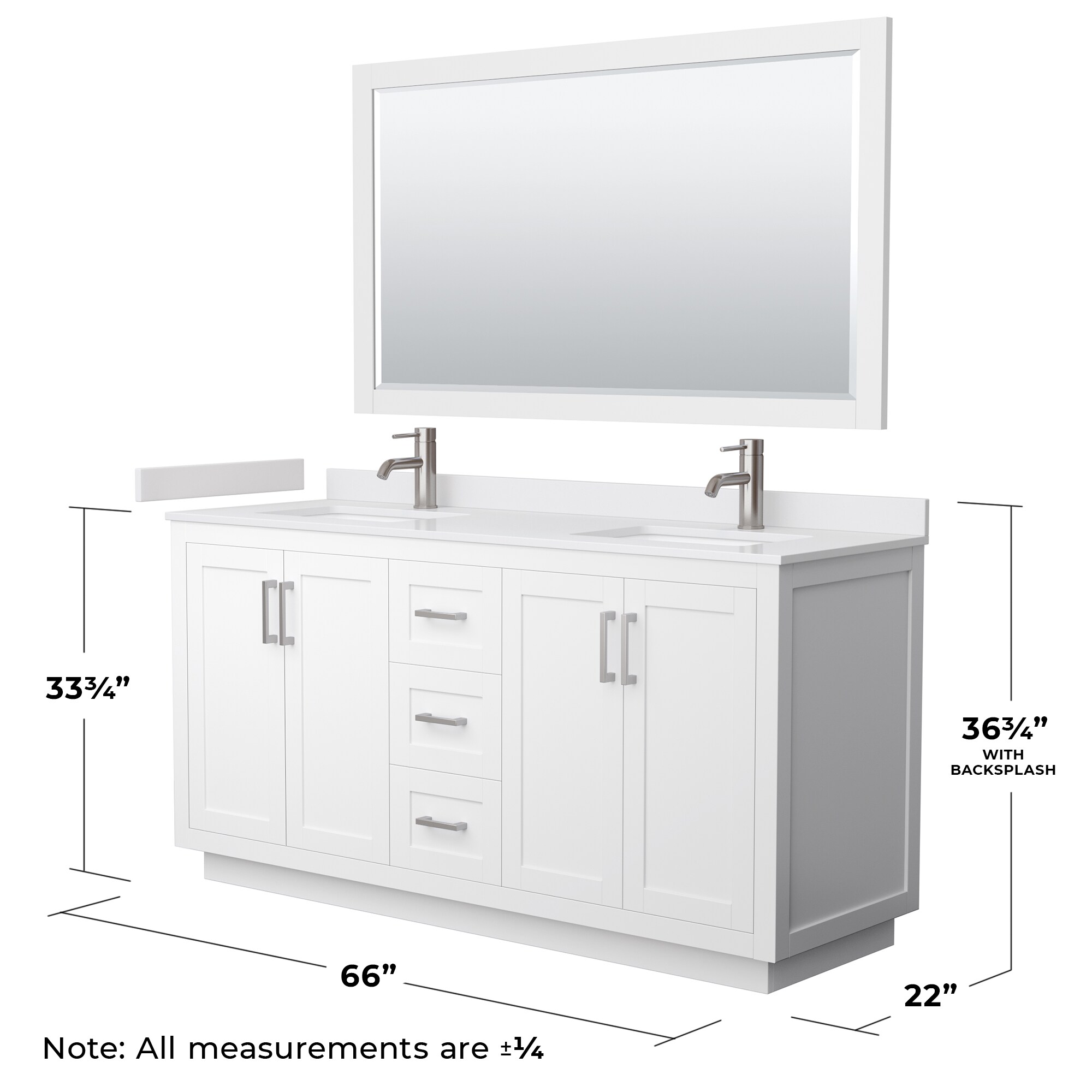 Wyndham Collection WCF292966DWHWCUNSM58 Bath-Vanity-Combo - View #6