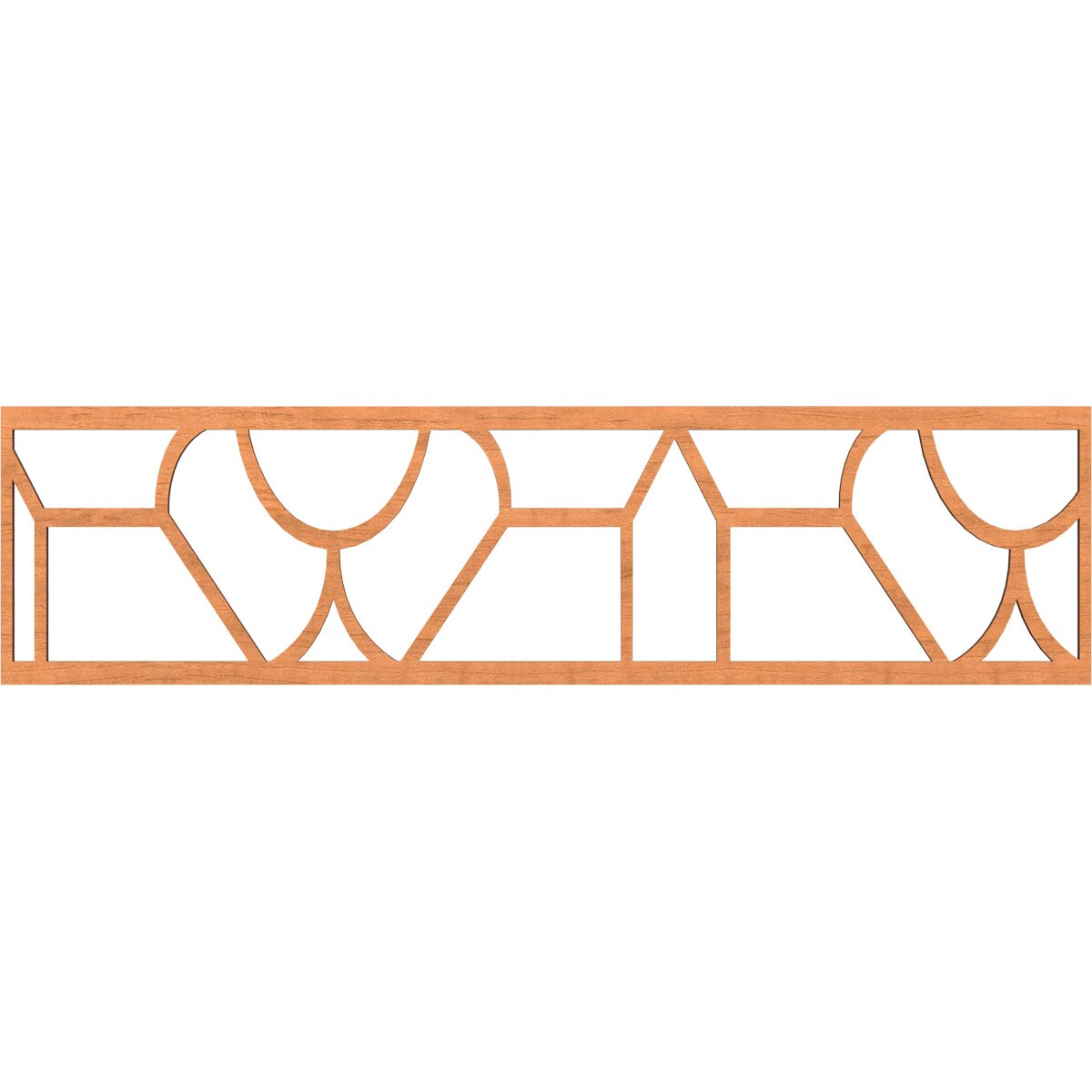 Ekena Millwork MLDA12X47WHICH Whitechapel Fretwork Flat Trim 12-in x 3.92-ft Cherry Brown Unfinished 2156488 Pierced Wall Panel Moulding