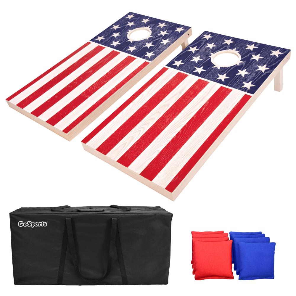 GoSports Outdoor Wood Corn hole with Case