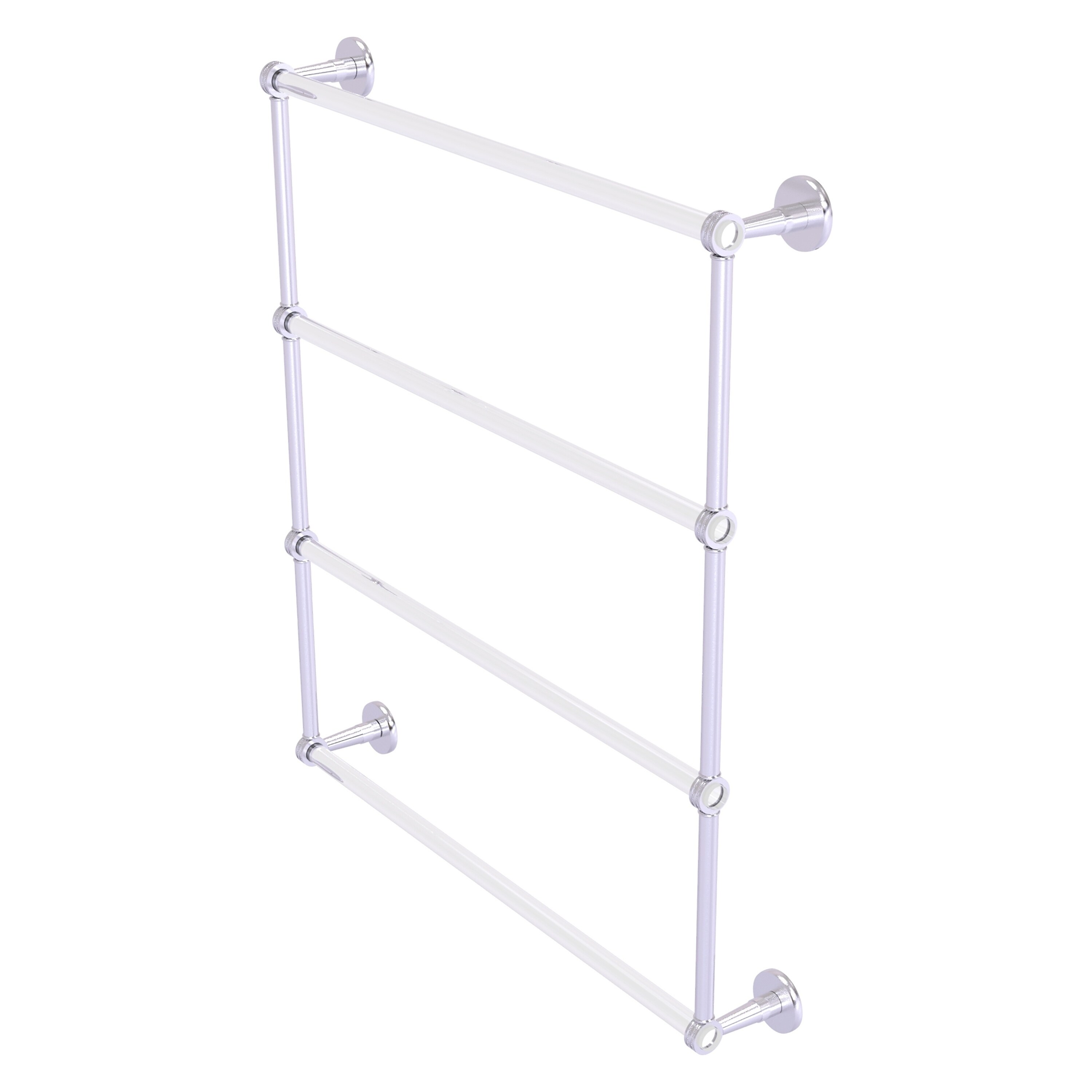Allied Brass CV-28D-30-SCH Clearview 30-in double Satin Chrome Wall mount 4-tier Towel Bar