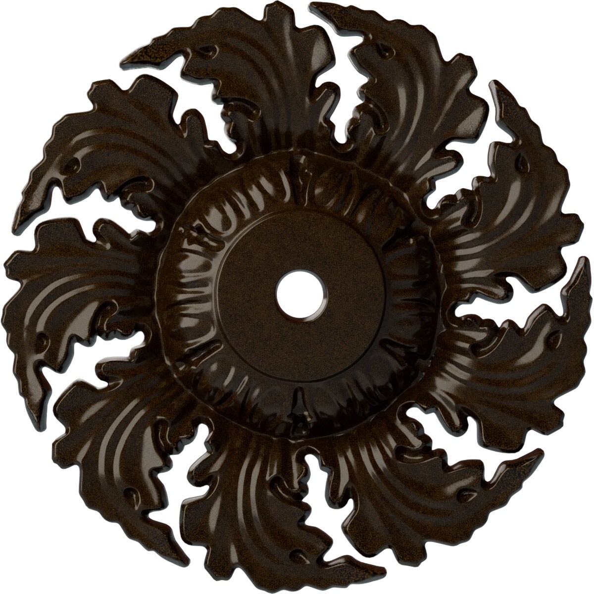 Ekena Millwork CM14NEBZS Needham 14.625-in W x 14.625-in L Painted Bronze Polyurethane Whole Ceiling Medallion