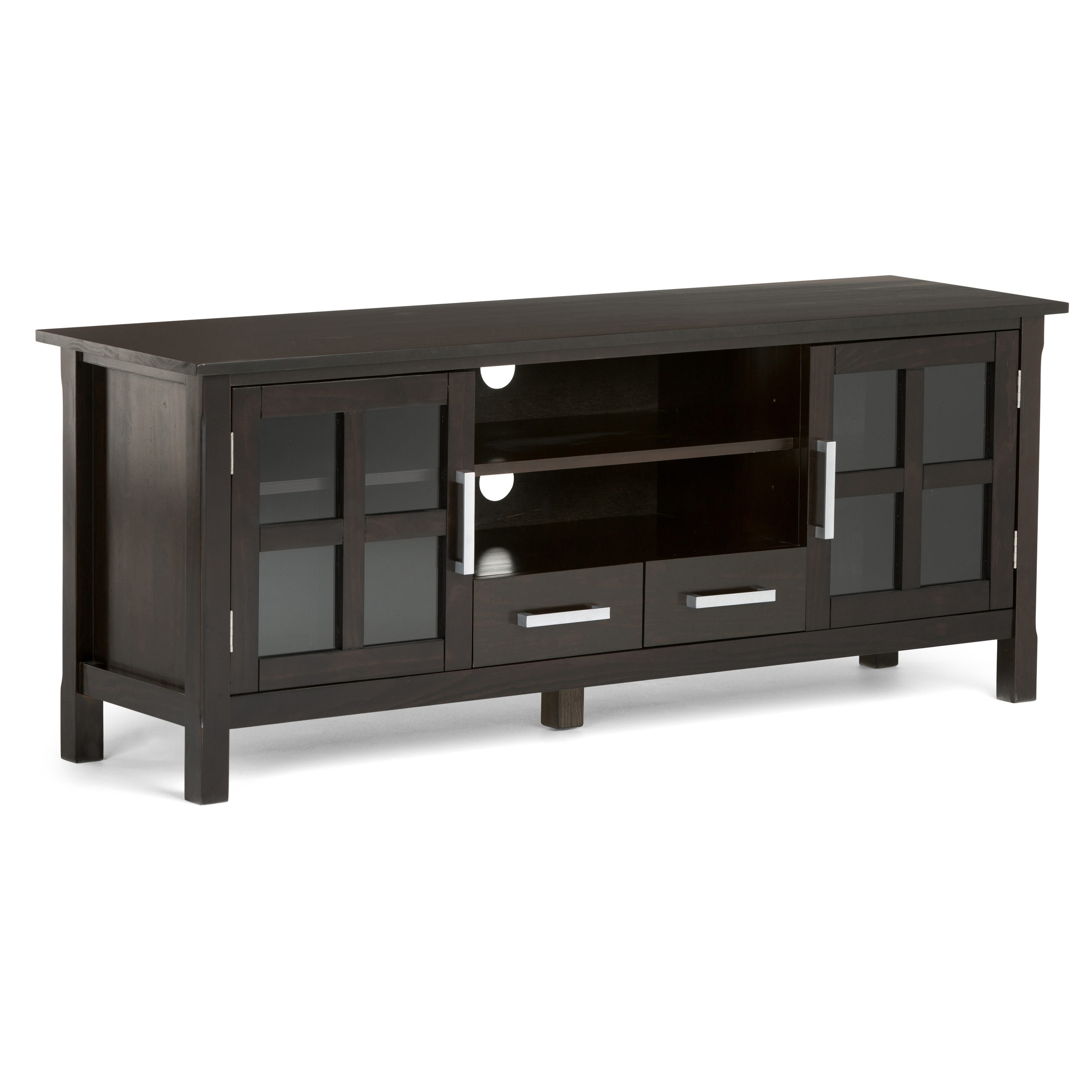 Simpli Home AXCRKIT60-HIC Kitchener Modern/Contemporary Hickory Brown Tv Stand (Accommodates TVs up to 65-in)