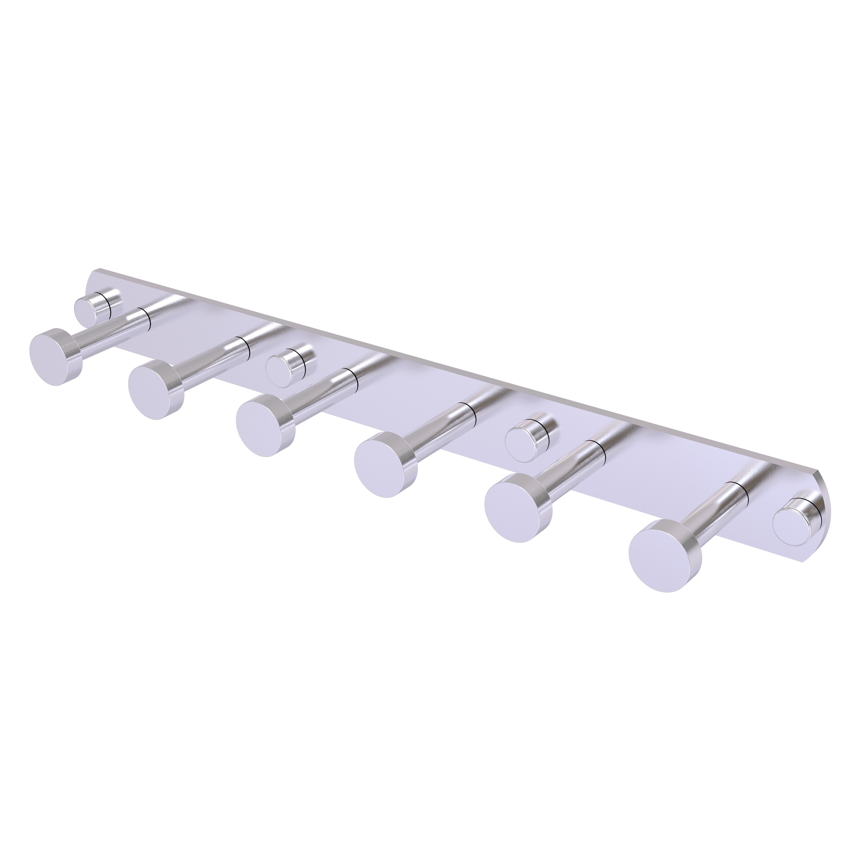 Allied Brass FR-20-6-SCH Fresno Satin Chrome 6 -Hook Wall mount Towel Hook