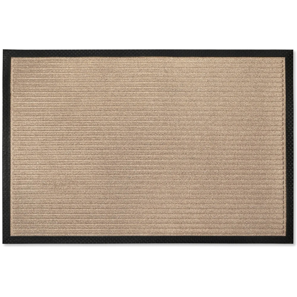 Envelor PP-71505-BE-M 2-ft x 3-ft Stripes - Beige Polypropylene Rectangular Indoor or outdoor Decorative Home Door mat
