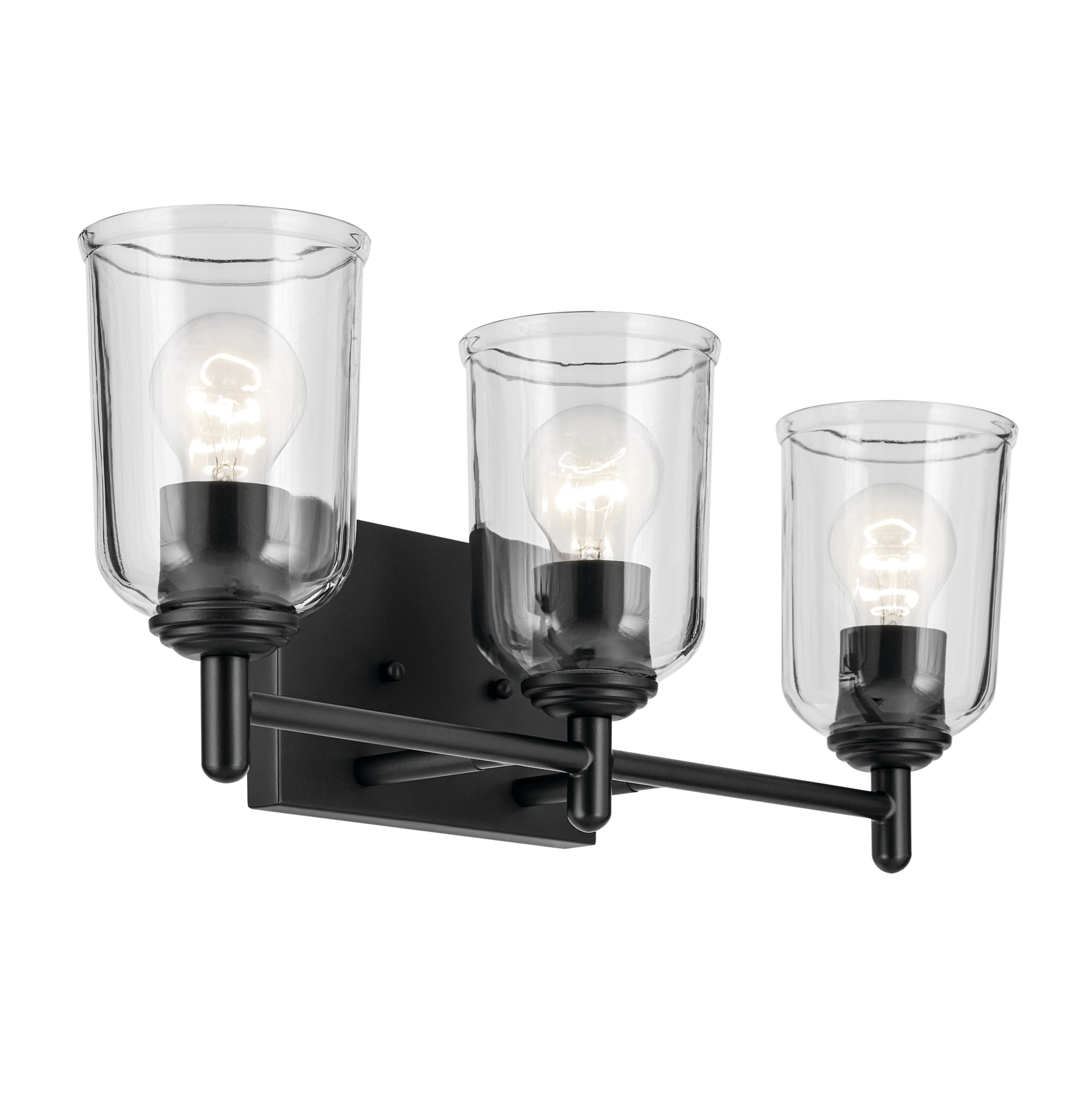 Kichler Shailene 21-in 3-Light Black Led, Traditional Vanity Light in ...