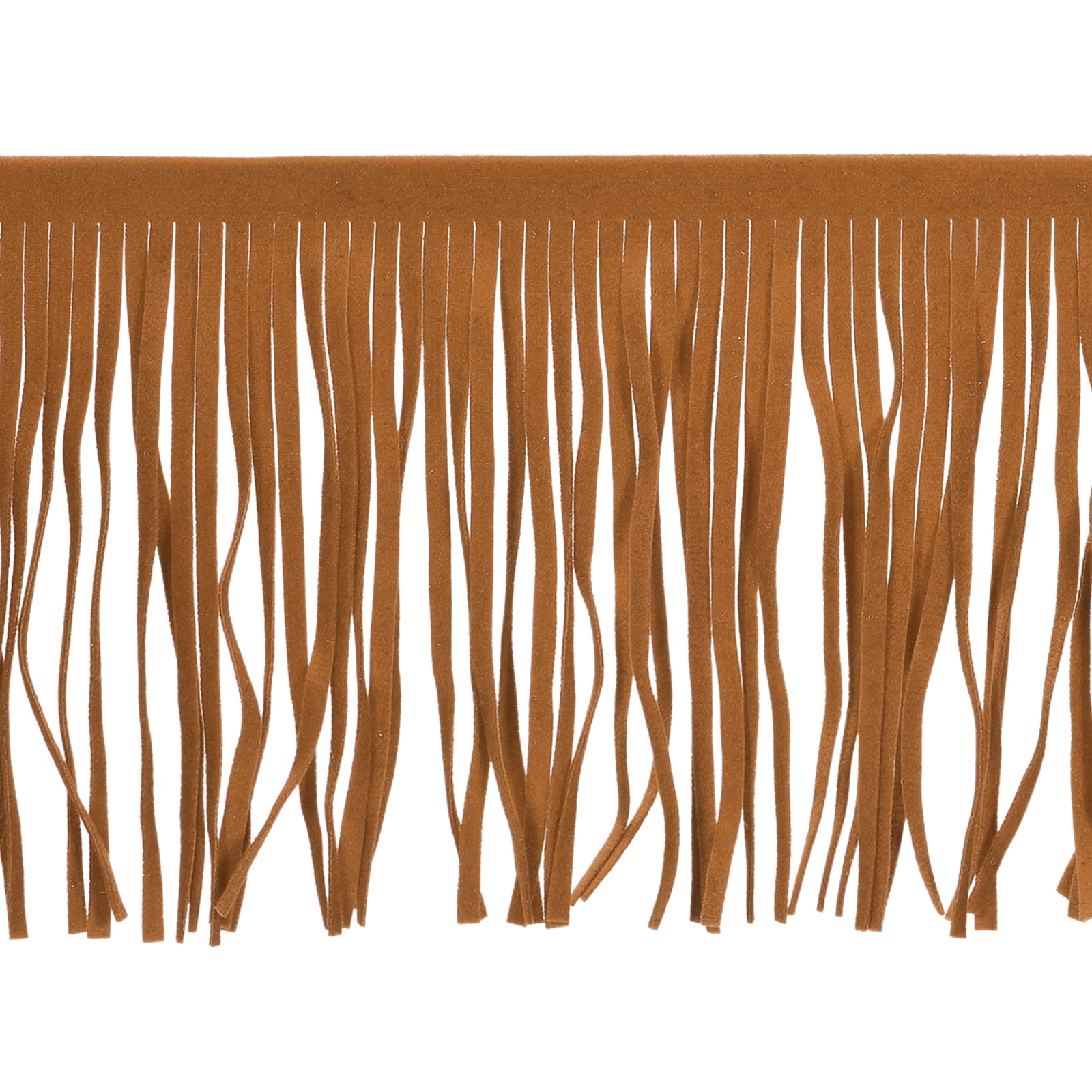 Unique Bargains 2 Yards 6 Inch PU Leather Suede Fringe Trim Double Side Leather Sewing Tassel Fringe for DIY Sewing Dress Crafts Skirt Decoration Brown