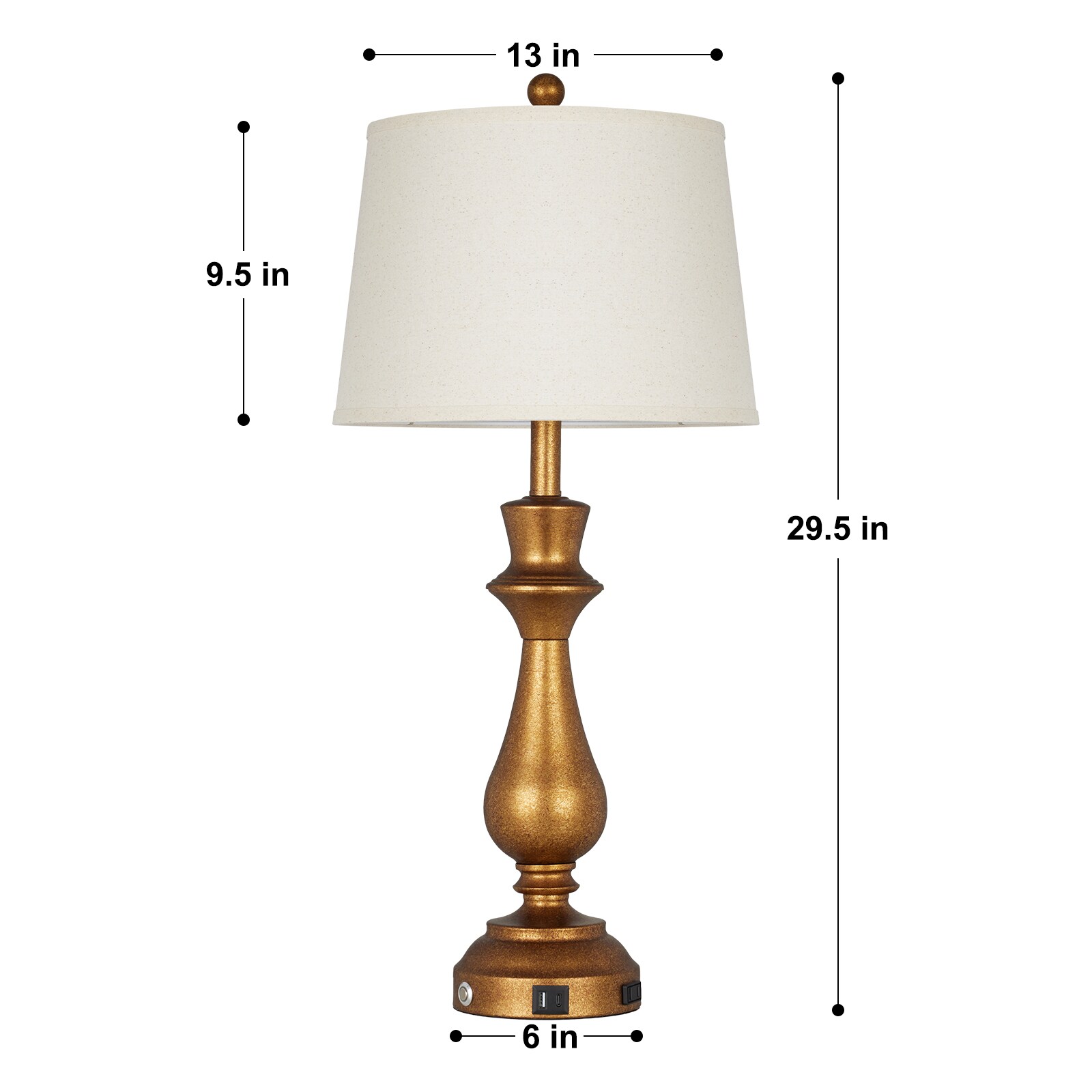 UrFurnishings TD-846 Table-Lamps - View #4