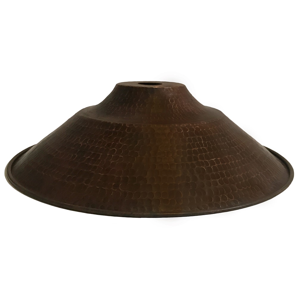 Lustrous Bronze Matte Black 13" Hand Hammered Copper Pendant Light