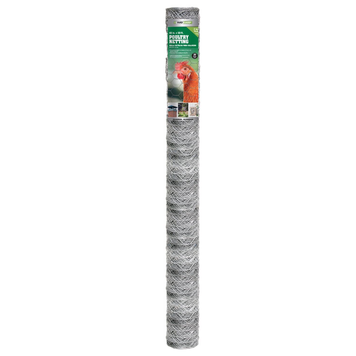 GARDEN CRAFT - 48 in. H X 50 ft. L Galvanized Steel Fencing 2 in.