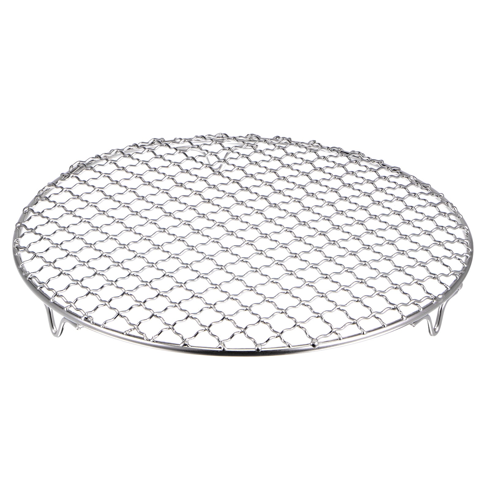 Harfington Round Cooking Rack 10-inch 201 Stainless Steel Cross Wire Barbecue Grill Net with 20mm Legs for Cooking Baking Steaming BBQ #S25120302UX0600