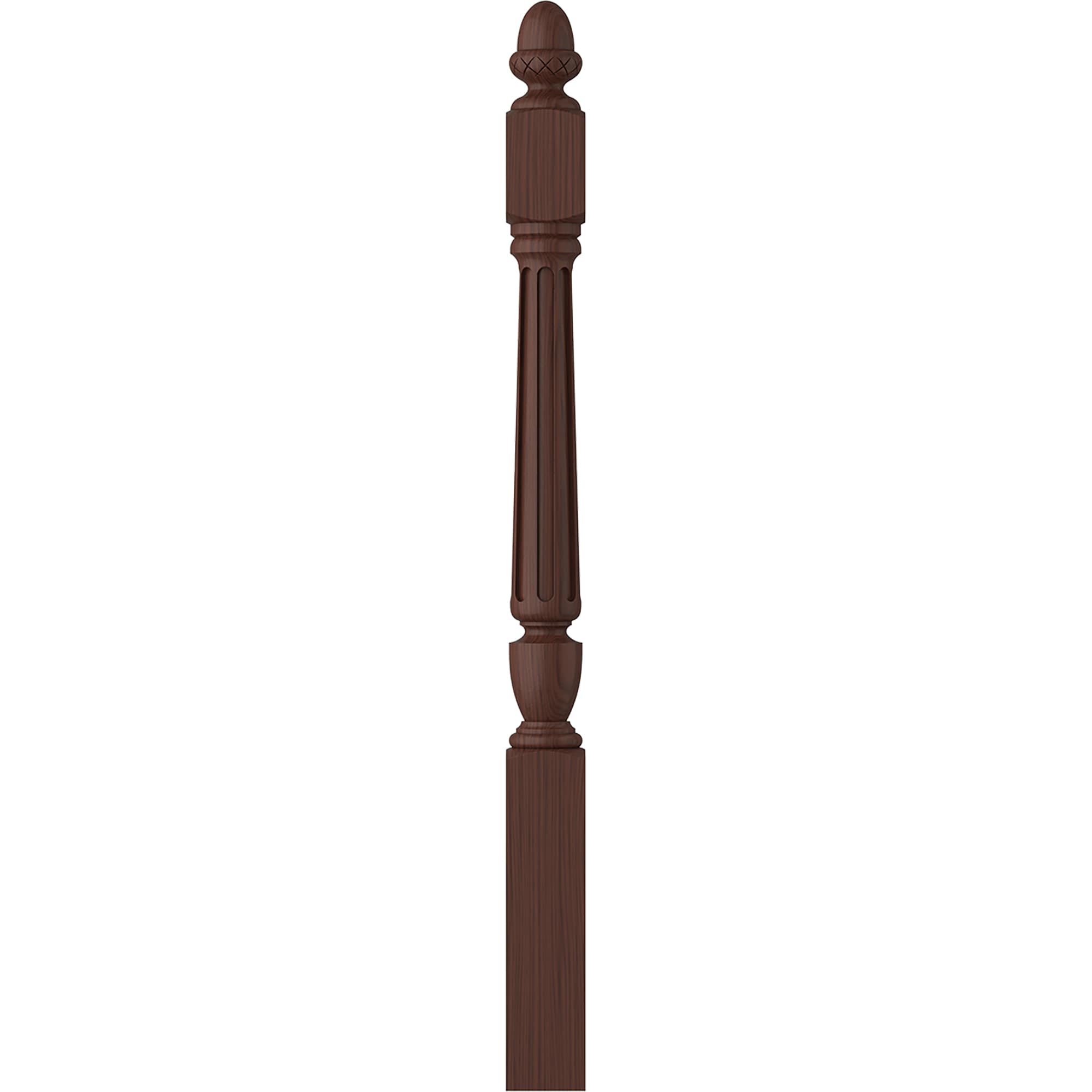L.J. Smith Stair Systems LJF-3040-W Regent 3.5-in x 47.75-in Unfinished Walnut Starting Stair Newel Post