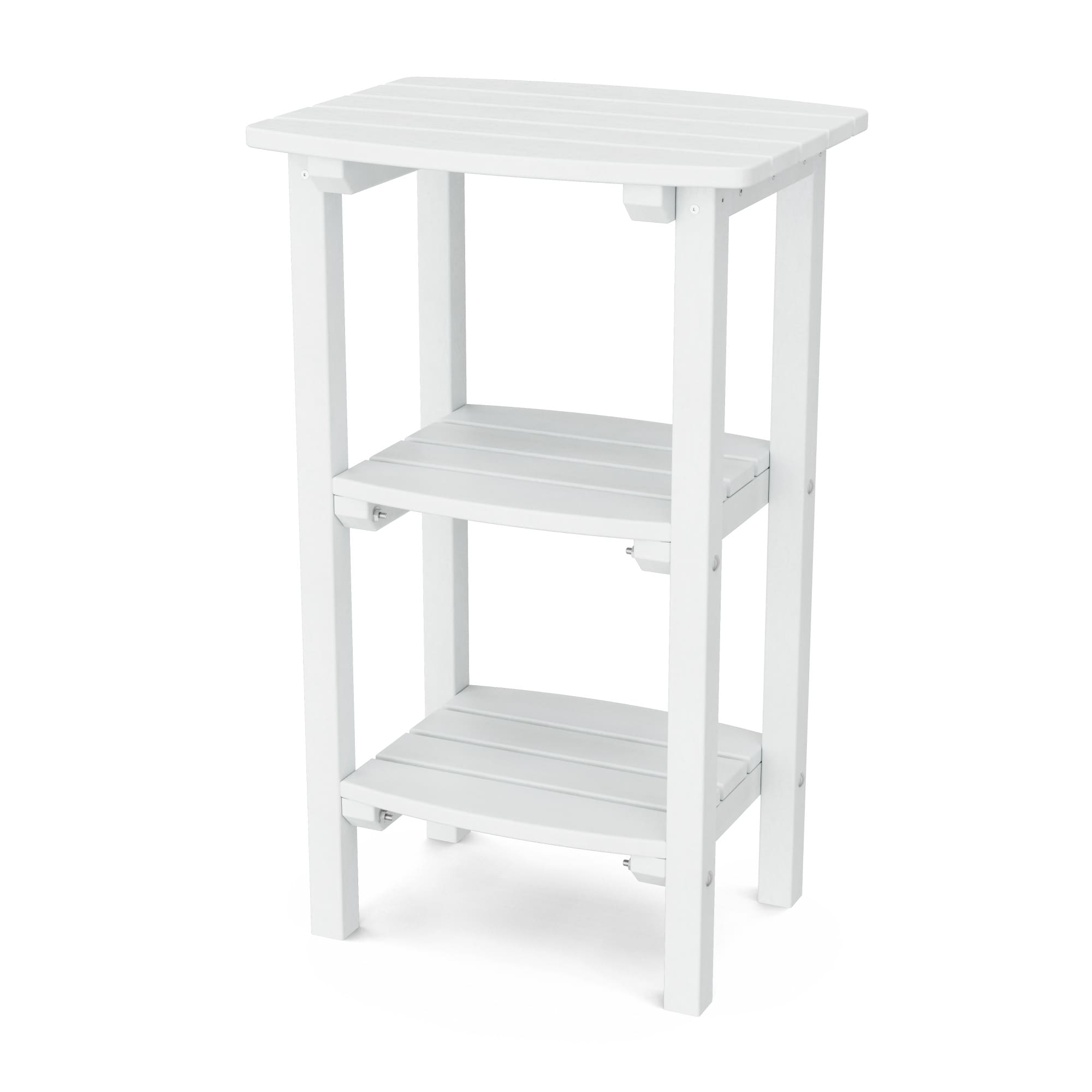 Wildridge LCC-221-BW Classic 3-Shelf Rectangle End Table 16-in W x 20-in L