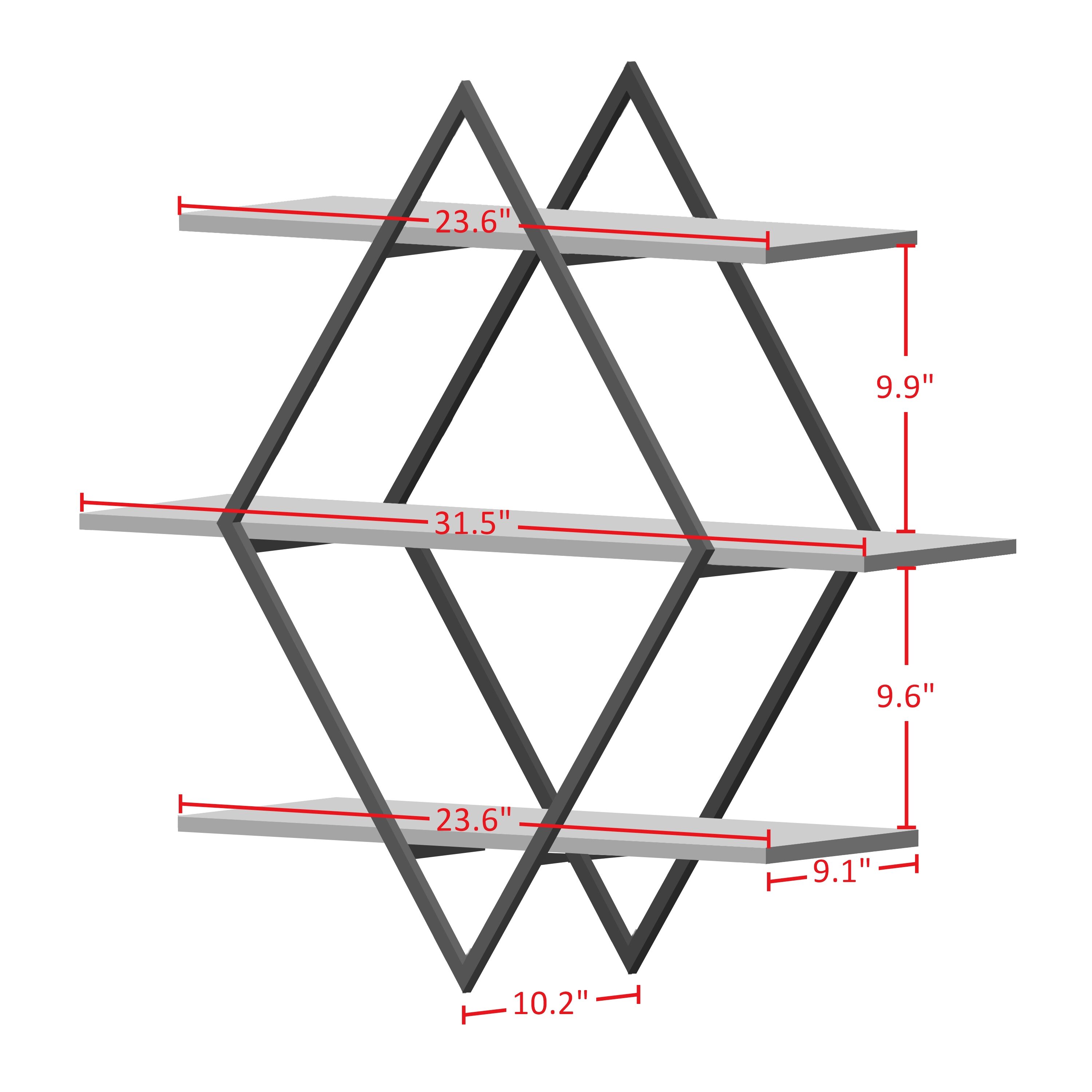 Danya B. GH21203 Wall-Mounted-Shelving - View #7