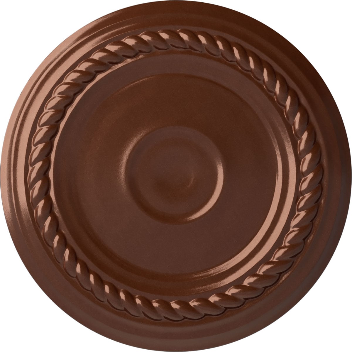 Ekena Millwork CM07ALCPS Small Alexandria 7.875-in W x 7.875-in L Painted Copper Penny Polyurethane Whole Ceiling Medallion