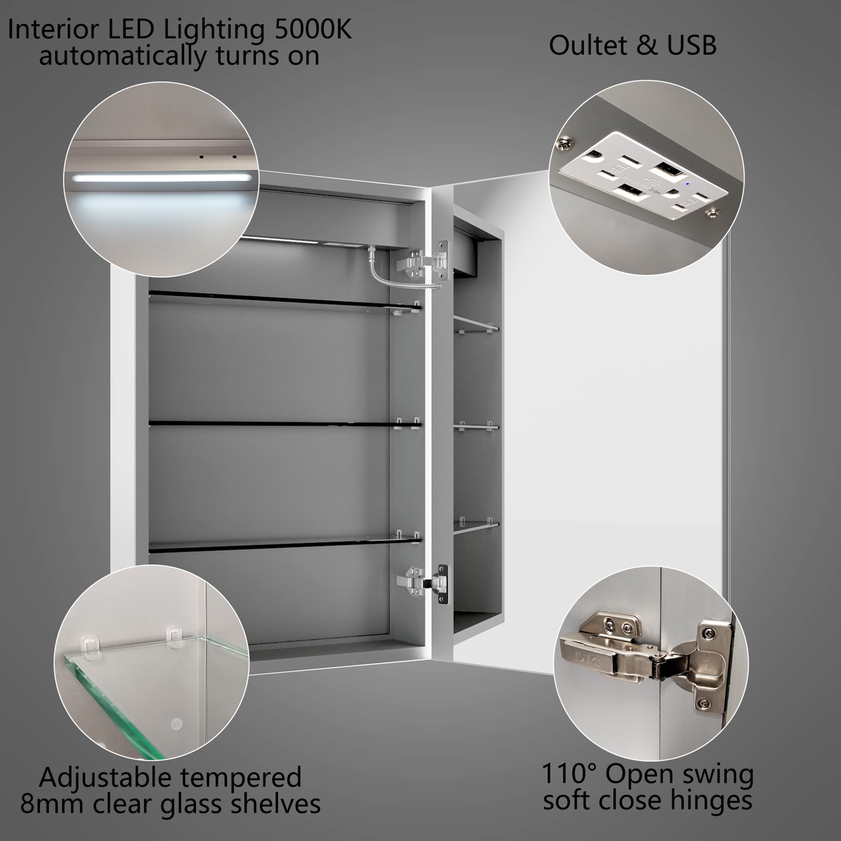 ExBrite EXMC2030V8RX Bathroom-Medicine-Cabinets - View #9