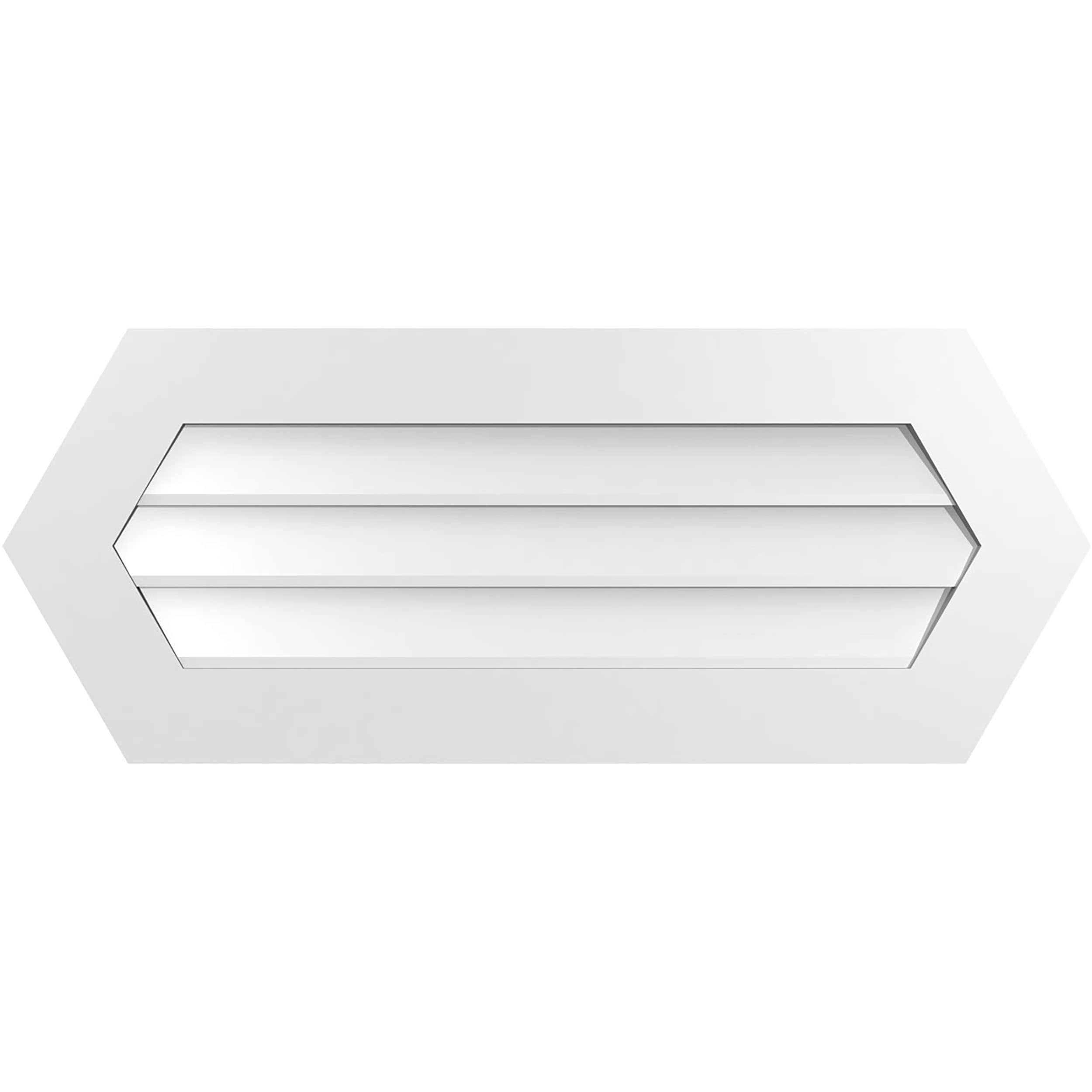 Ekena Millwork GVPHP40X1601SN 40-Inches x 16-Inches Off-white Peaked PVC Gable Louver Vent