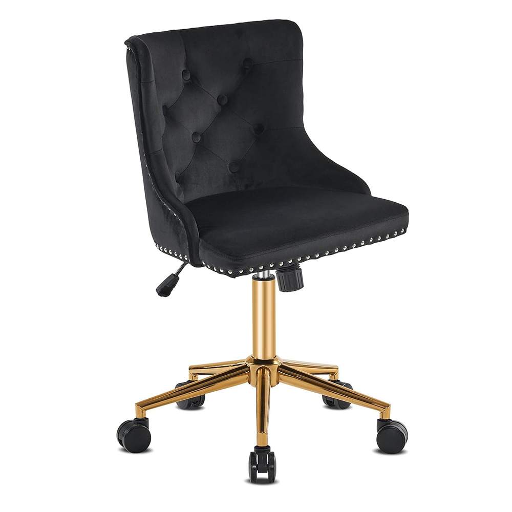 Winado LO1G52002930 Black Traditional Adjustable Height Swivel Upholstered Task Chair