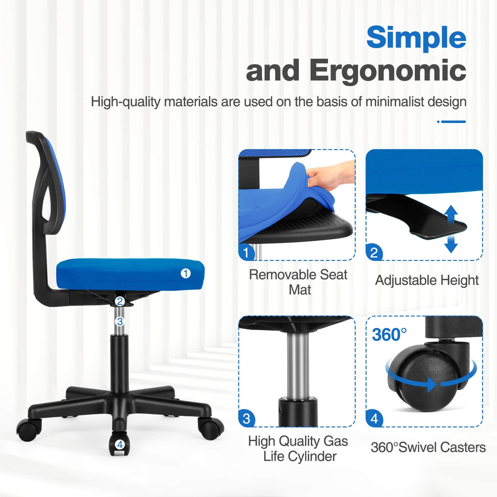 Bestier USLOW-HJ348872 Office-Chairs - View #3