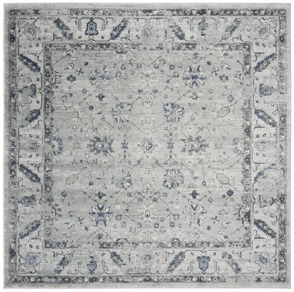 Safavieh CHL413F-7SQ Charleston Khotan 7 x 7 (ft) Loomed Polypropylene Gray/Dark Gray Square Indoor Distressed/Overdyed Vintage Area rug