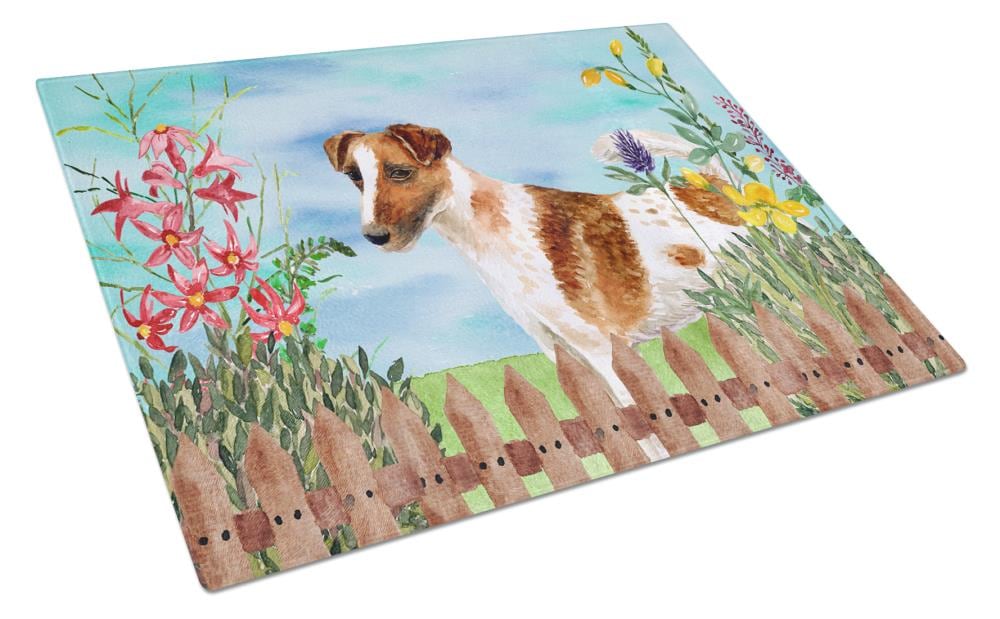 Caroline's Treasures CK1209LCB 11.25-in L x 15.75-in W Glass Cutting Board